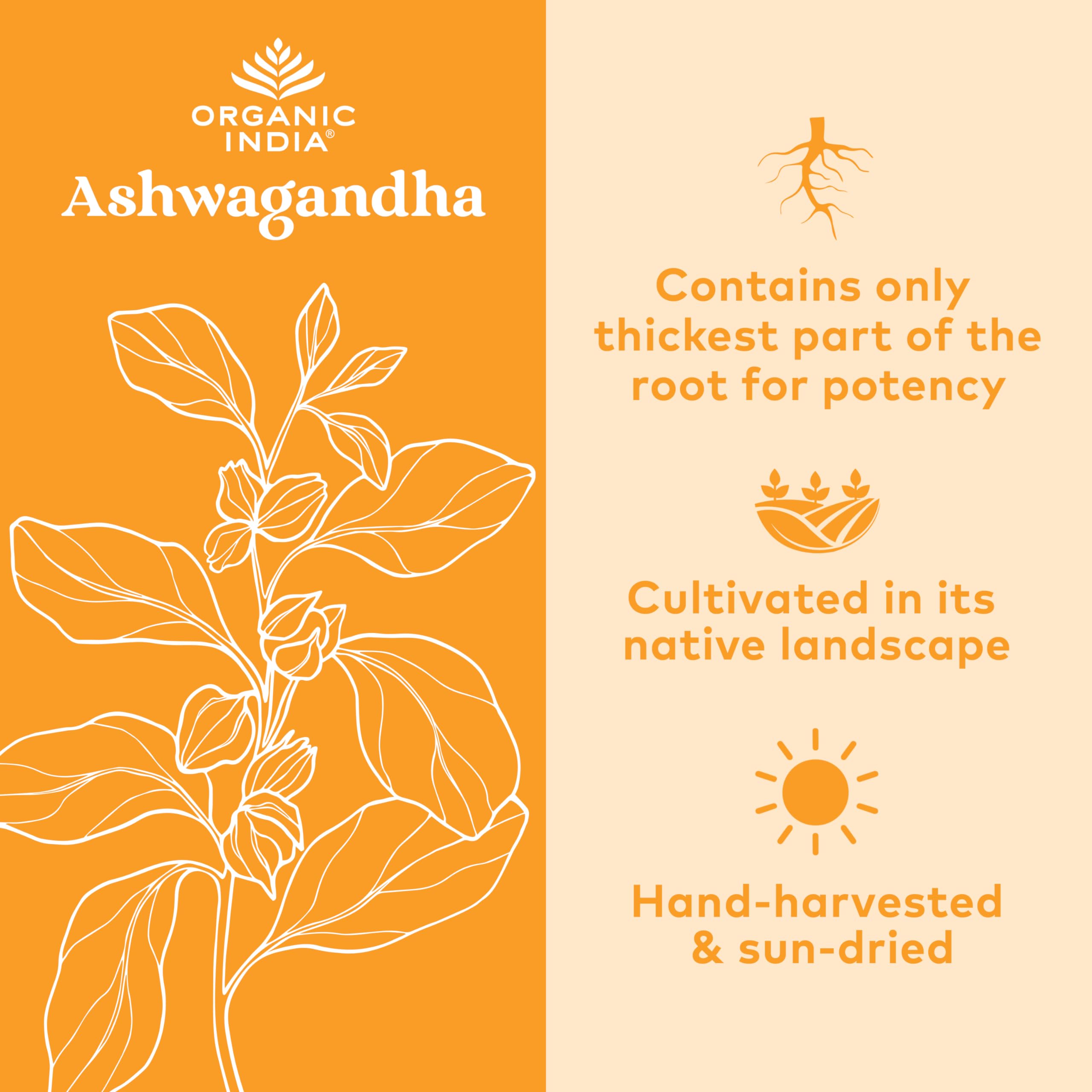 Organic India Ashwagandha Herbal Supplement - Stress Response Support, Vegan, Gluten Organic India buy supplements canada