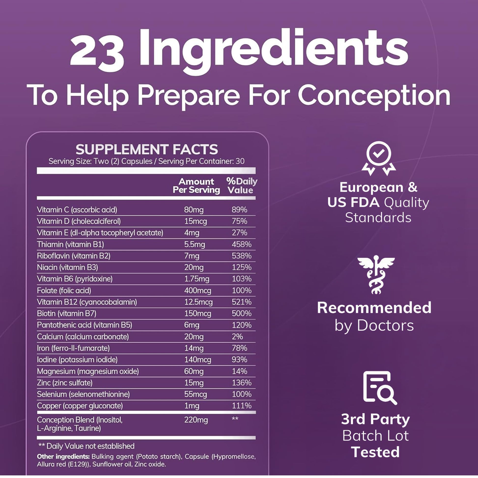 CONCEIVE PLUS Womens Fertility Support – Prenatal Multivitamin for Trying to Get Pregnant – Conception Blend, Hormonal Balance, Folate, Zinc, Thiamin, Riboflavin, Biotin – Non-GMO, Vegan – 30 Days CONCEIVE PLUS buy supplements canada