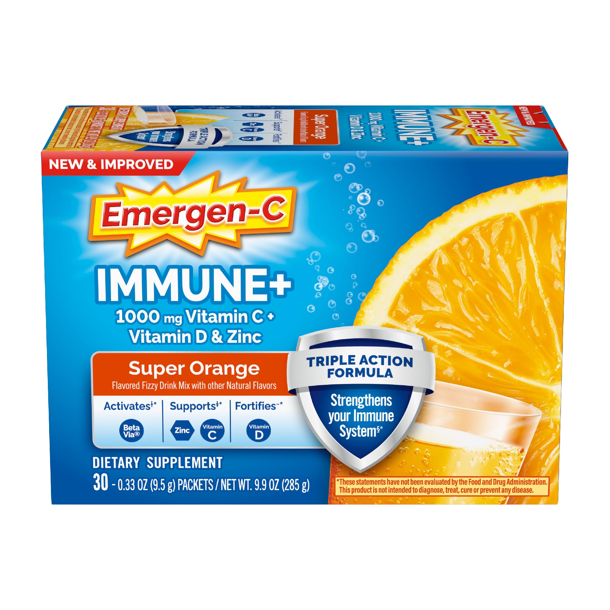 Emergen-C Immune+ Triple Action Immune Support Powder, BetaVia (R), 1000mg Vitamin C, B Vitamins, Vitamin D and Antioxidants Emergen-C buy supplements canada