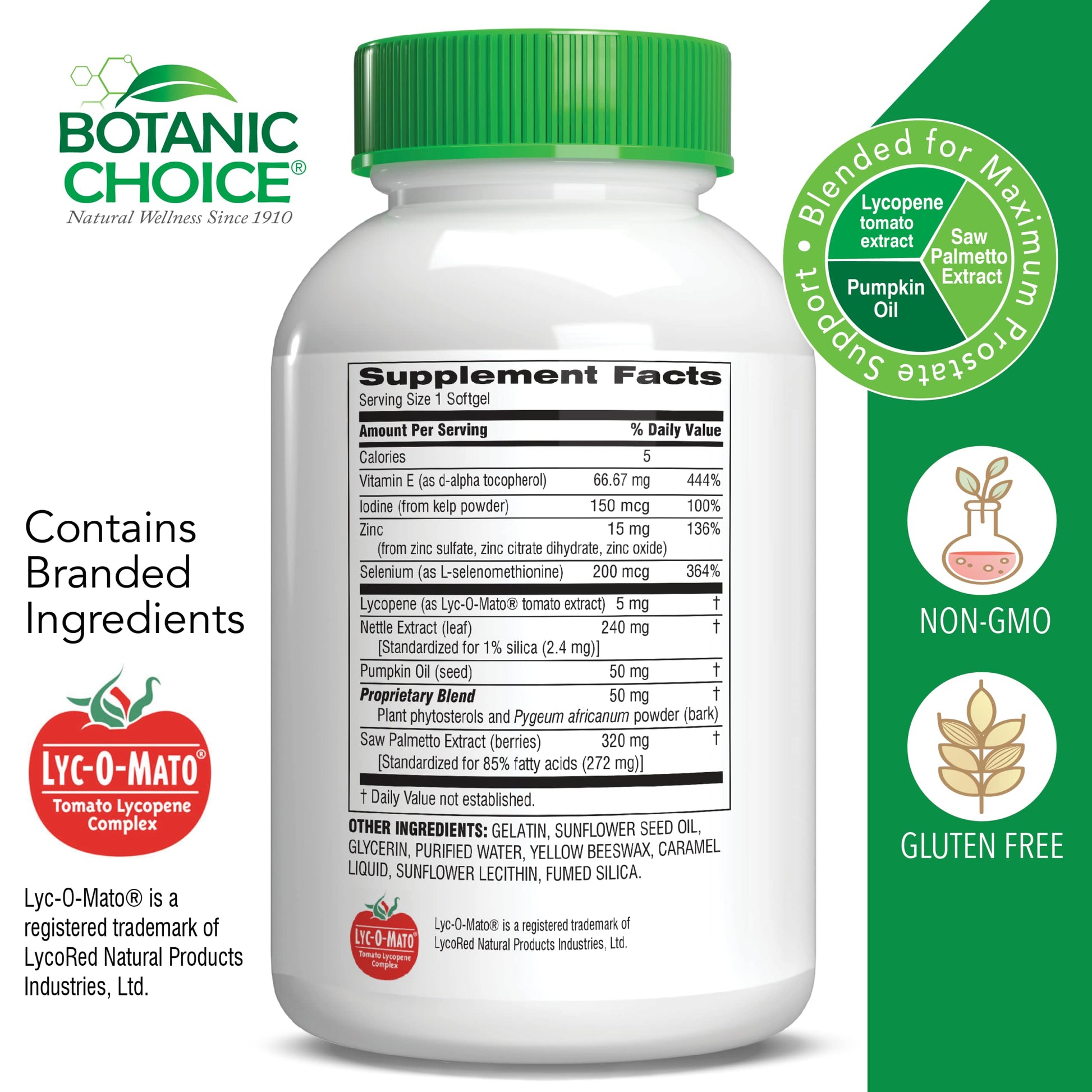 Botanic Choice Mega Fruits and Veggies Blend (60 Capsules) + Prostate 9 Complex (30 Softgels) Bundle - Energy Balance & Superfood Supplement + Urinary Flow & Cellular Health Botanic Choice buy supplements canada