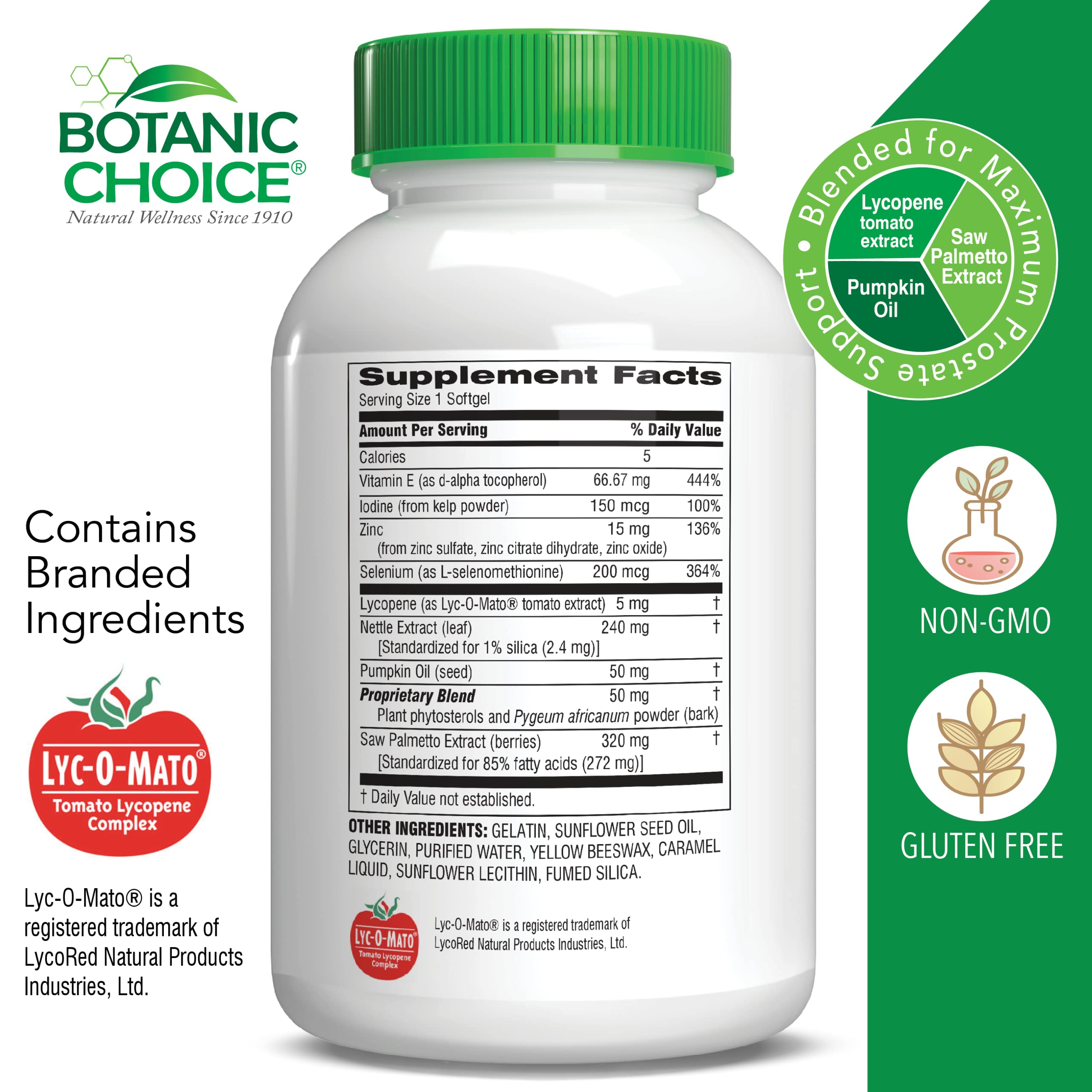 Botanic Choice Mega Fruits and Veggies Blend (60 Capsules) + Prostate 9 Complex (30 Softgels) Bundle - Energy Balance & Superfood Supplement + Urinary Flow & Cellular Health Botanic Choice buy supplements canada