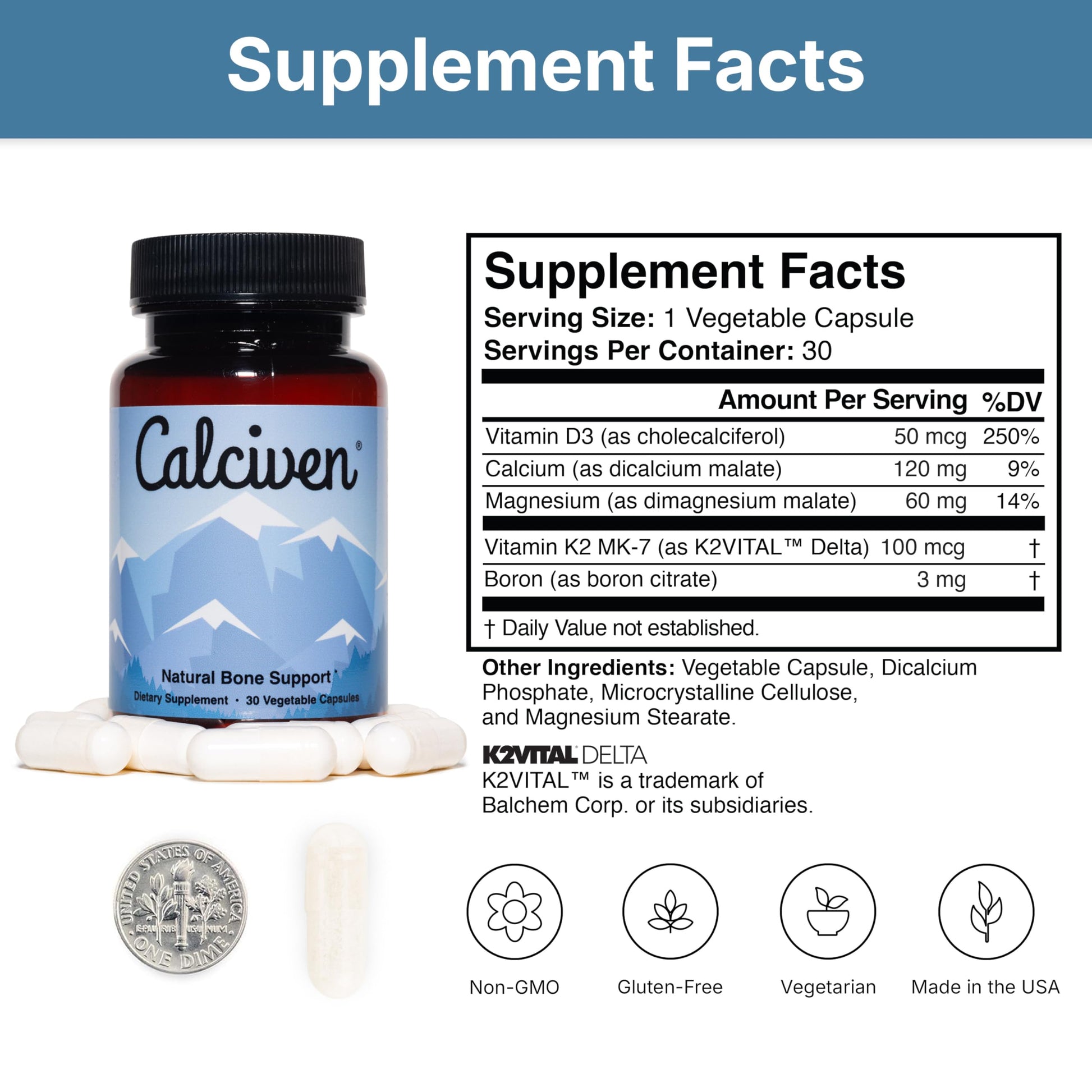 Calciven - Natural Bone Support Supplement - Non-GMO, Gluten-Free Calciven buy supplements canada