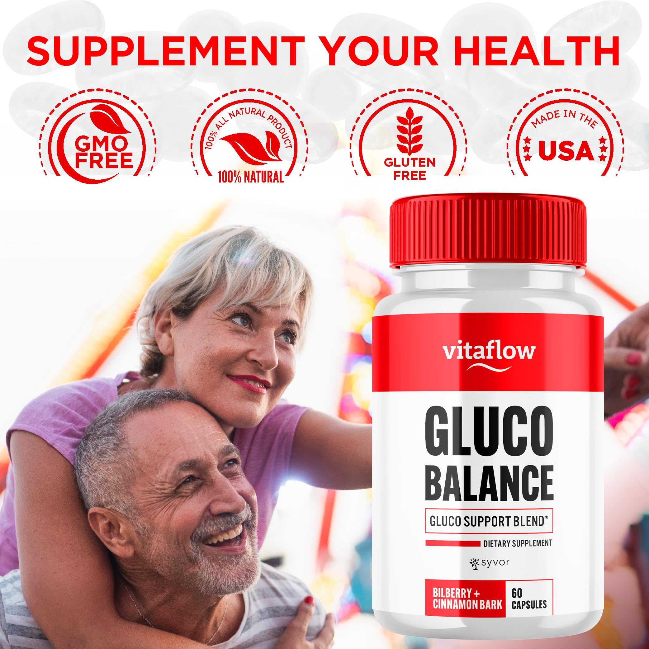 (3 Pack) Vitaflow Balance Support Supplement Capsules, Official VitaFlow Support Supplements Pills with All Natural Premium Ingredients, Vita Flow Advanced Glyco Balance for Men & Women (180 Capsules) Syvor buy supplements canada