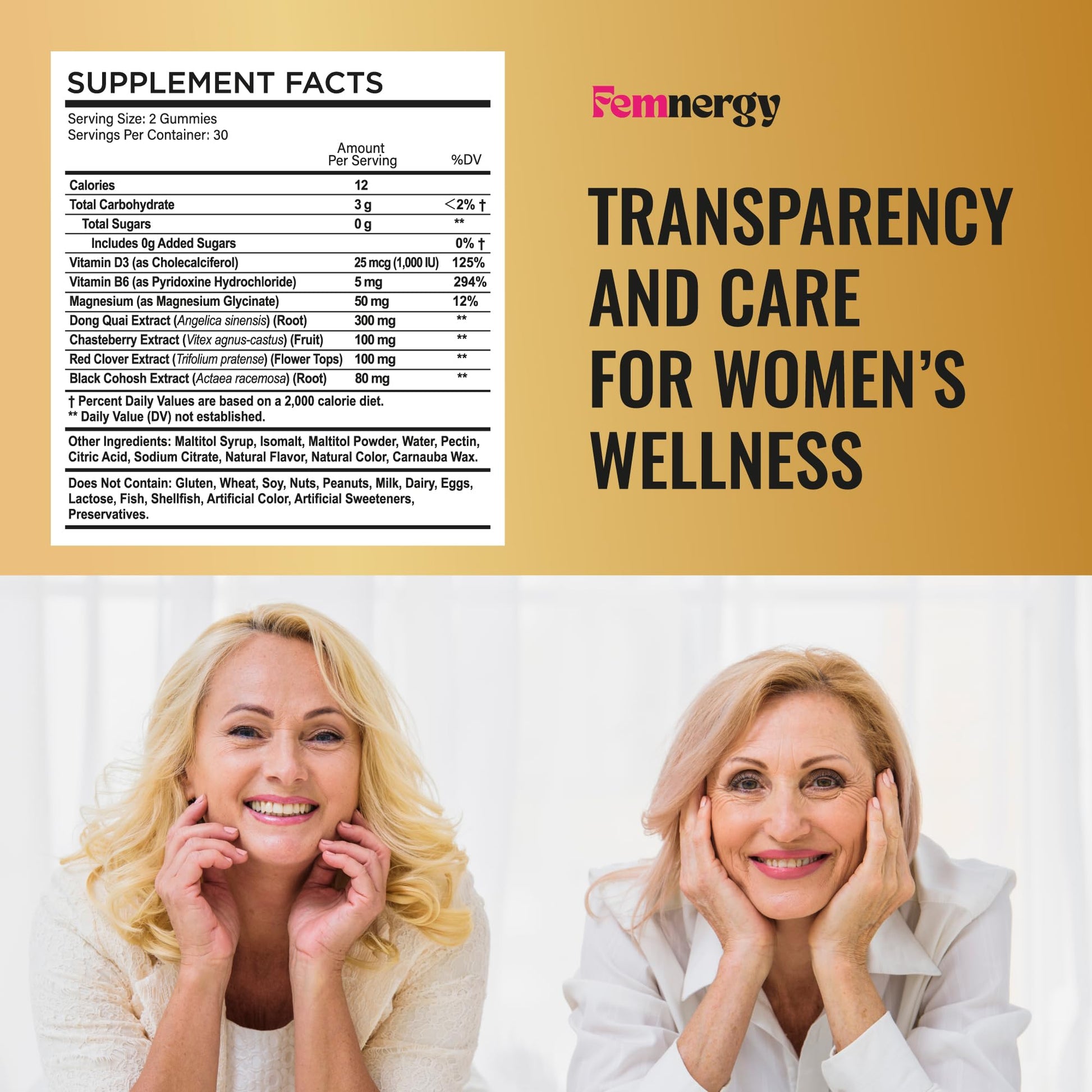 Femnergy Perimenopause Support Gummies for Women - Menopause Relief Estrogen & Hormone Balance Supplement with Black Cohosh Chasteberry Vitamins D3 B6 for Hot Flashes Night Sweats & Mood Swings Femnergy buy supplements canada
