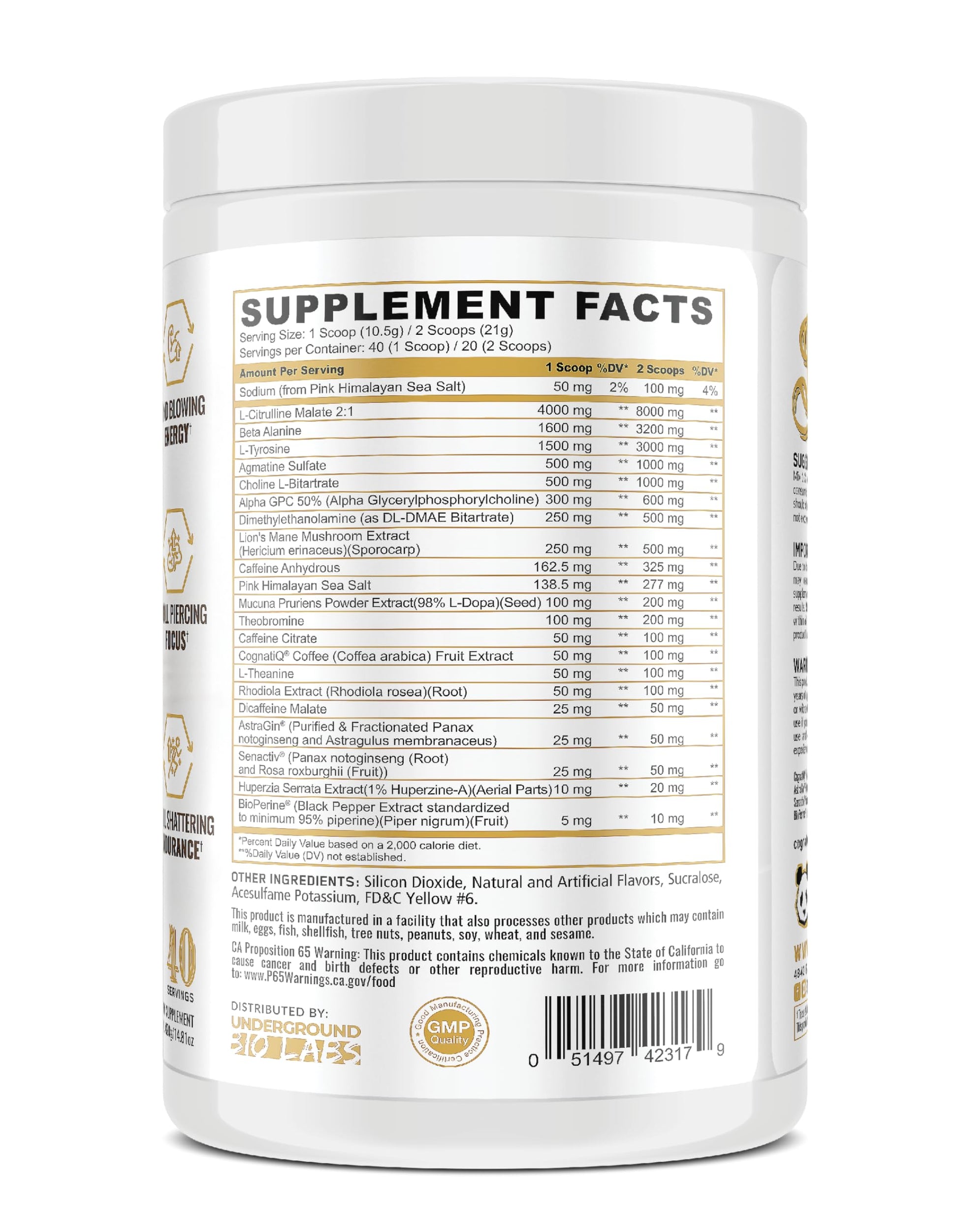 Underground Bio Labs/Panda Supps Skull High Stim/Nootropic Pre-Workout,Lion's Mane Underground Bio Labs buy supplements canada