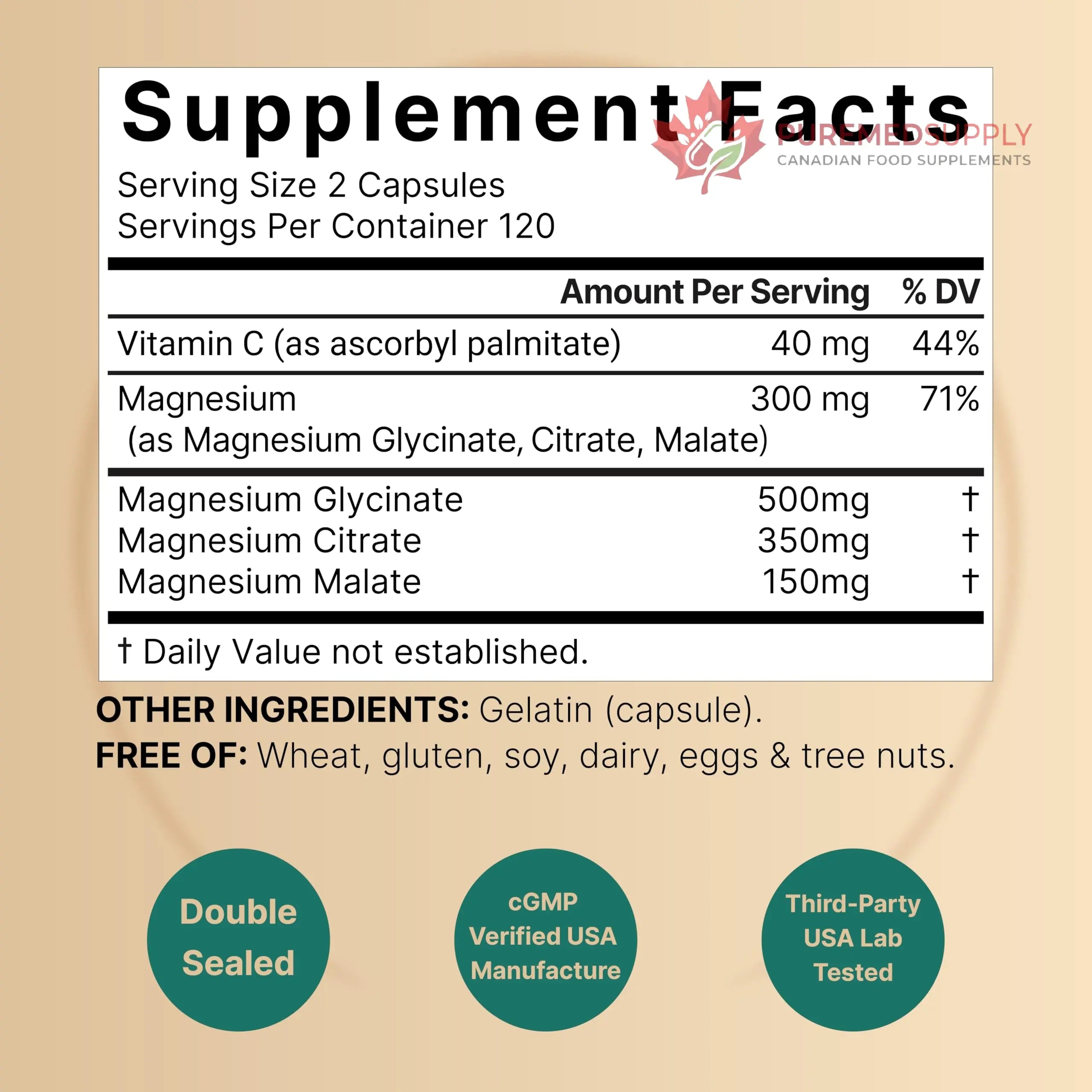 NatureBell Magnesium Complex for Women & Men 1,000mg Per Serving – 240 Capsules – Triple Magnesium Complex with Glycinate, Citrate & Malate – Chelated & Purified – Non‑GMO, Filler Free NatureBell buy supplements canada