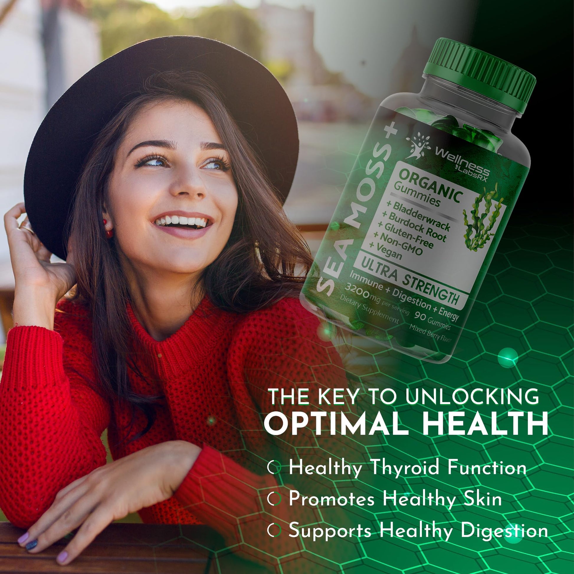 WELLNESS LABSRX Sea Moss Gummies, 3200mg Organic Seamoss, Irish Sea Moss WELLNESS LABSRX buy supplements canada