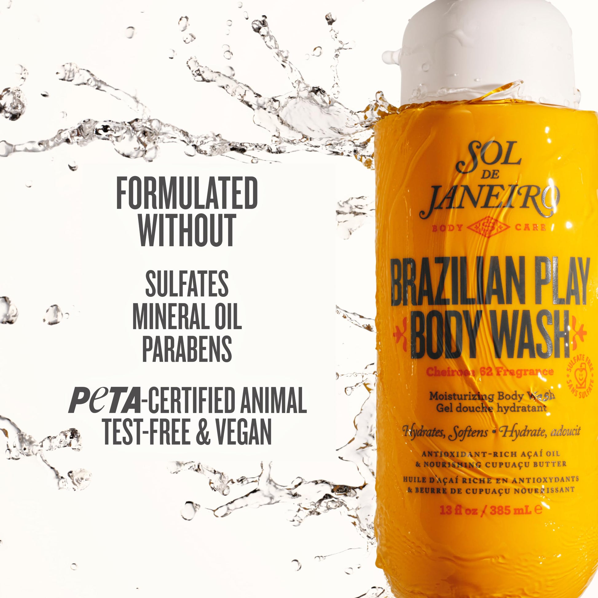 Sol de Janeiro Brazilian Play Moisturizing Shower Cream Gel Body Wash 385mL/13.0 fl oz. Sol de Janeiro buy supplements canada