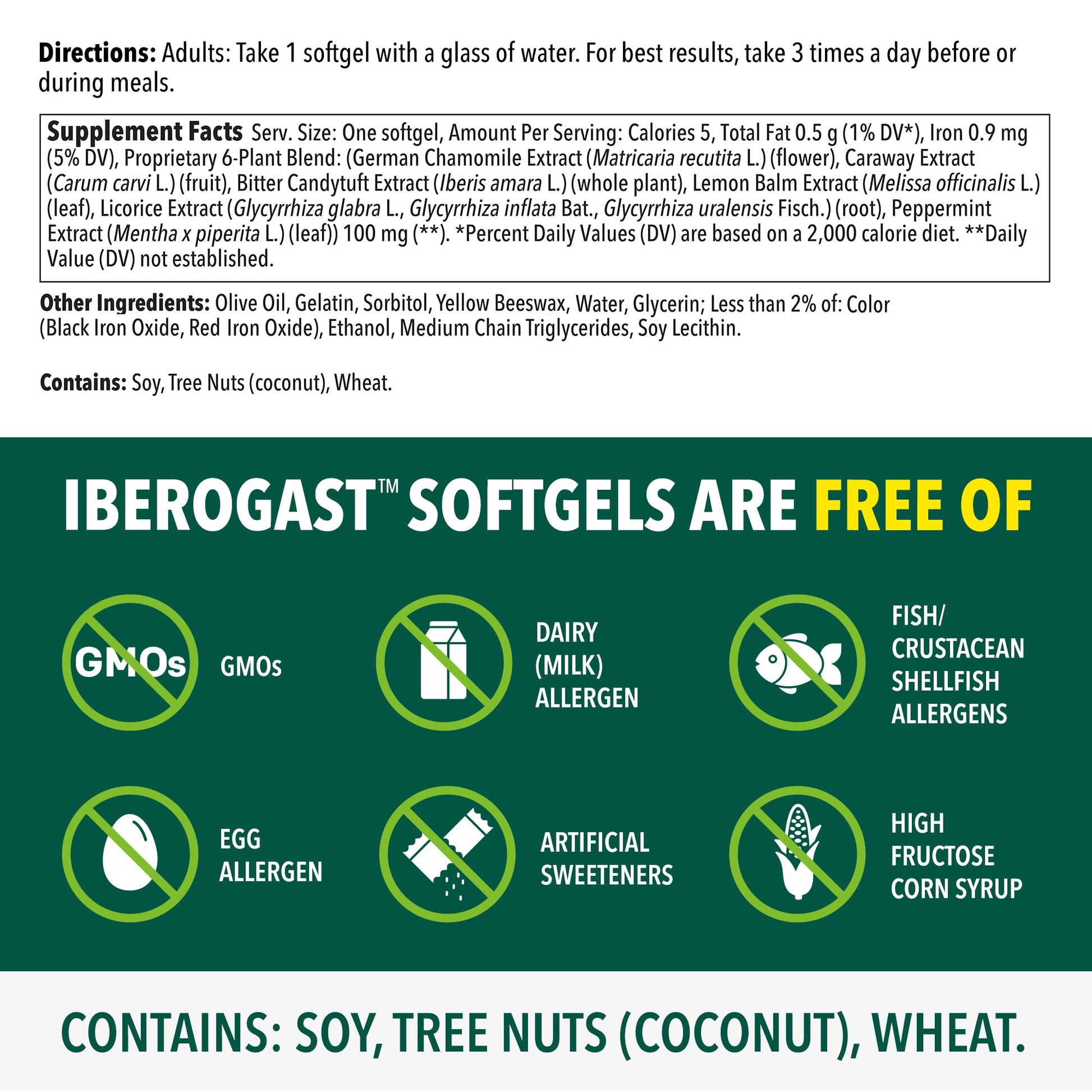 Iberogast Softgels, Herbal Relief of Stomach Upsets: Occasional Indigestion, Bloating, Gas, Nausea, Upset Stomach; 6-Herb Blend with Iberis Amara, Iberogast buy supplements canada