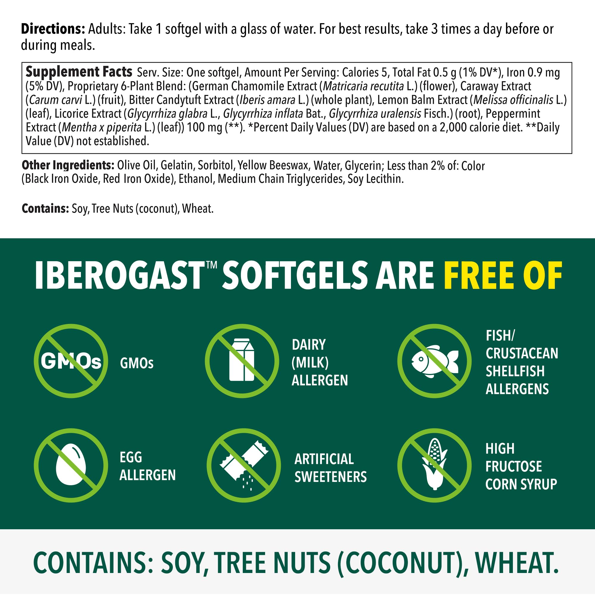 Iberogast Softgels, Herbal Relief of Stomach Upsets: Occasional Indigestion, Bloating, Gas, Nausea, Upset Stomach; 6-Herb Blend with Iberis Amara, Iberogast buy supplements canada