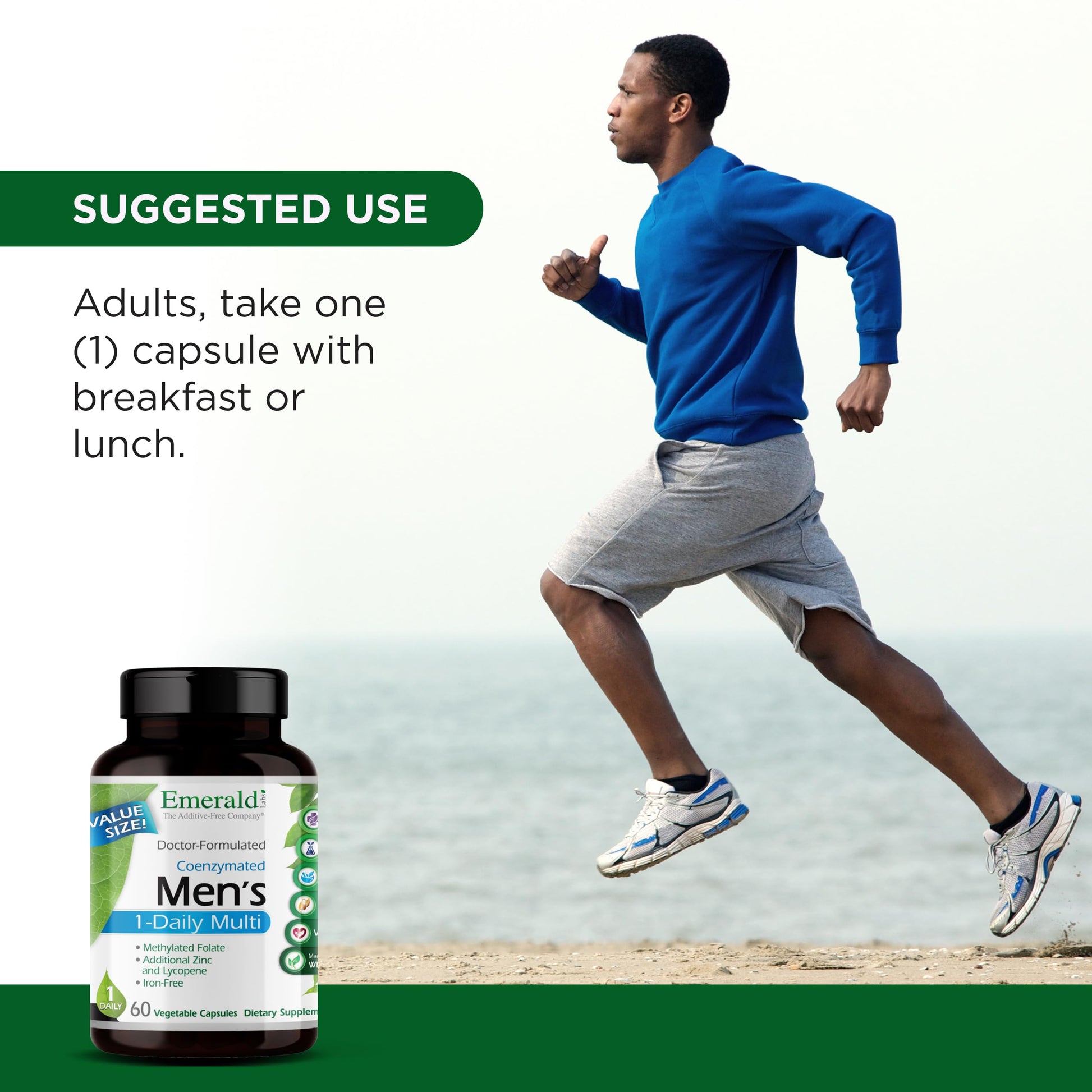 EMERALD LABS Men's 1 Daily Multi - Additive-Free Men's Multivitamin - Includes Lycopene, Zinc, Vitamin D3, & More EMERALD LABS buy supplements canada
