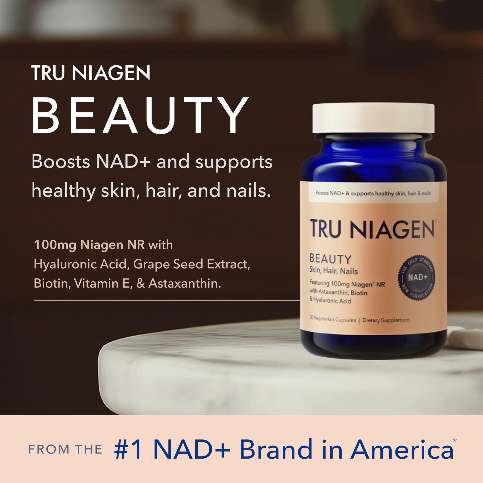 TRU NIAGEN 1,000mg + Beauty Bundle. A Full-Spectrum Bundle for Clinical-Strength Daily NAD+ Support and targeted Beauty Actives for Healthy Skin, Hair, and Nails at The Cellular Level. TRU NIAGEN buy supplements canada