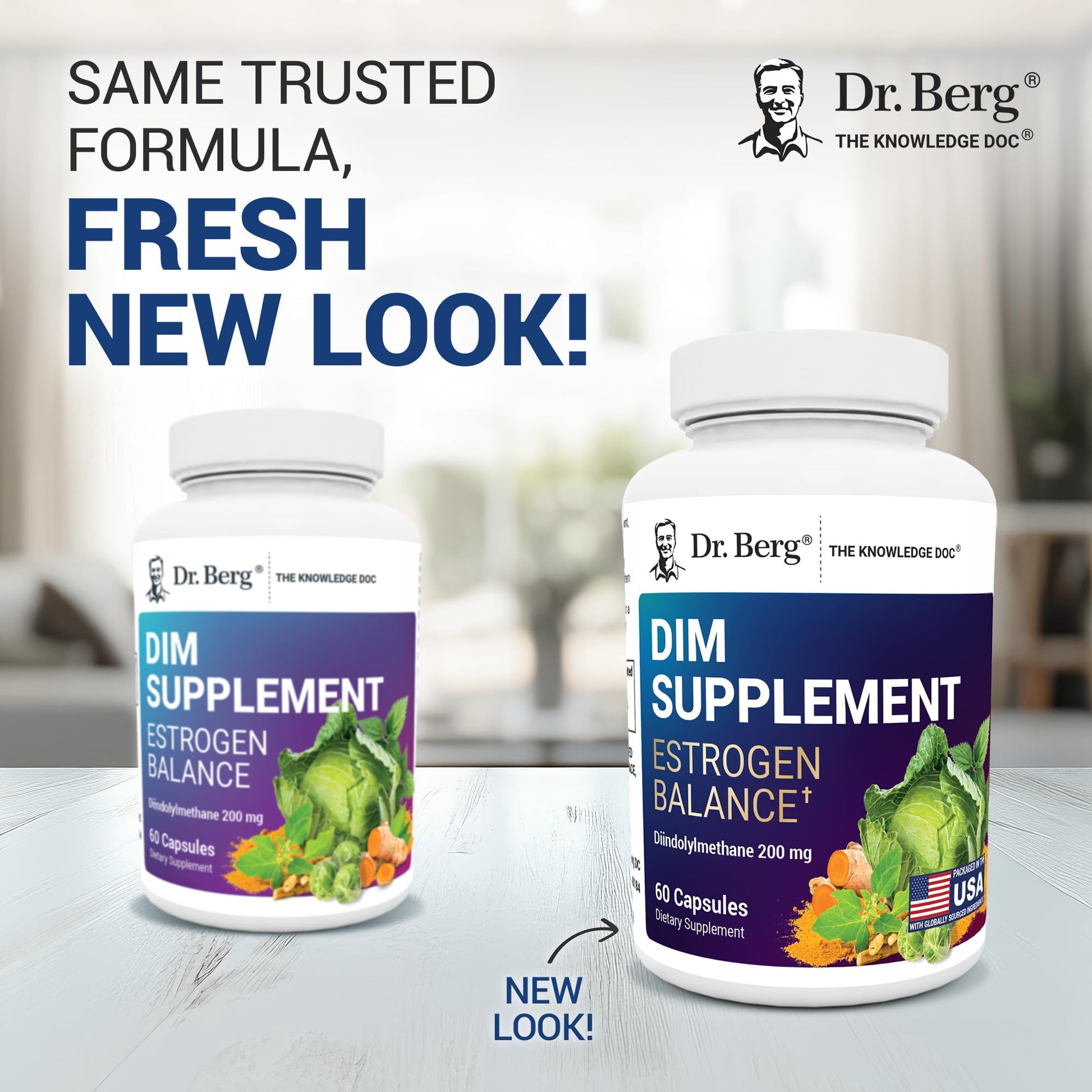 Dr. Berg DIM Supplement Estrogen Balance - Original Estrogen Supplement for Women with Diindolylmethane for Menstrual Symptoms & Menopause Relief & Black Pepper for Enhanced Absorption - 60 Capsules Dr. Berg Nutritionals buy supplements canada