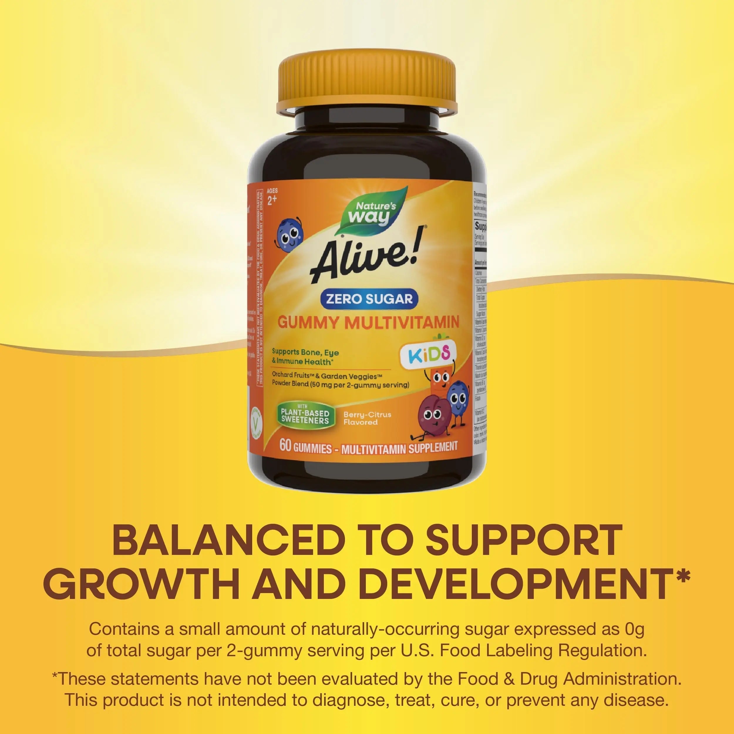 Nature’s Way Alive! Kids Zero Sugar Gummy Multivitamins, for Kids Ages 2+, Supports Bone, Eye & Immune Health Nature's Way buy supplements canada