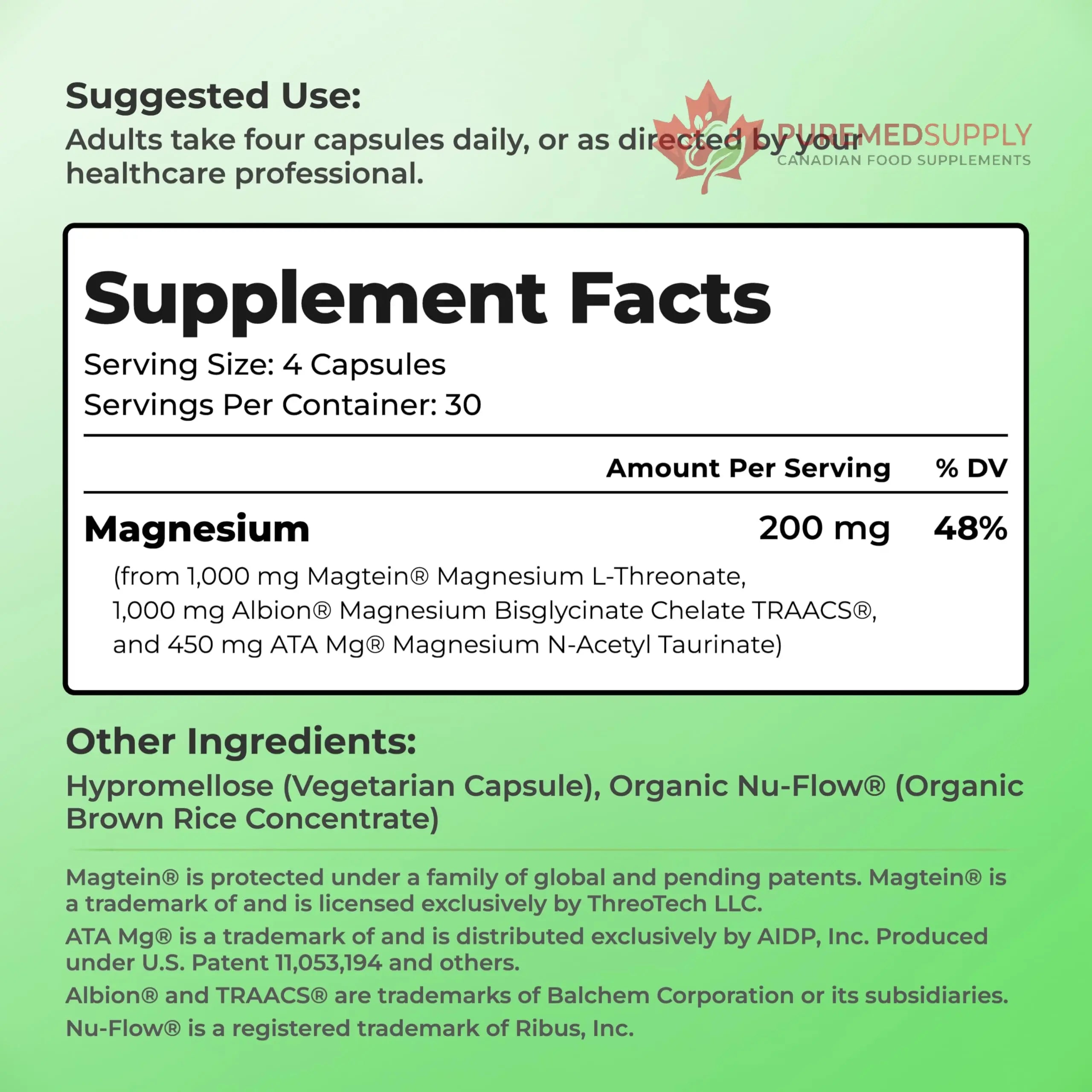 You Vites Threonix Triple Magnesium Complex - Magtein L-Threonate, Bisglycinate Chelate TRAACS & ATA Mg - Brain, Sleep, Mood & Focus Support - High Absorption, Gentle on Stomach - 120 Capsules You Vites buy supplements canada