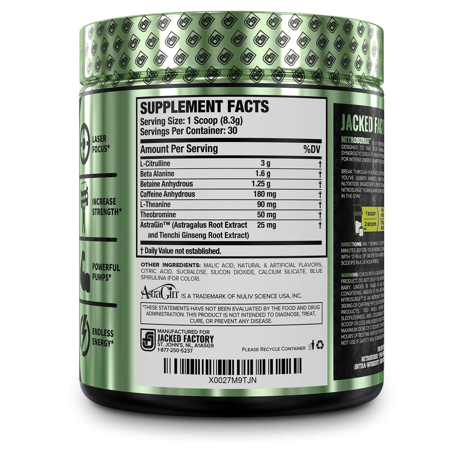 Jacked Factory NITROSURGE Pre Workout Supplement, Growth Surge Post Workout Muscle Jacked Factory buy supplements canada