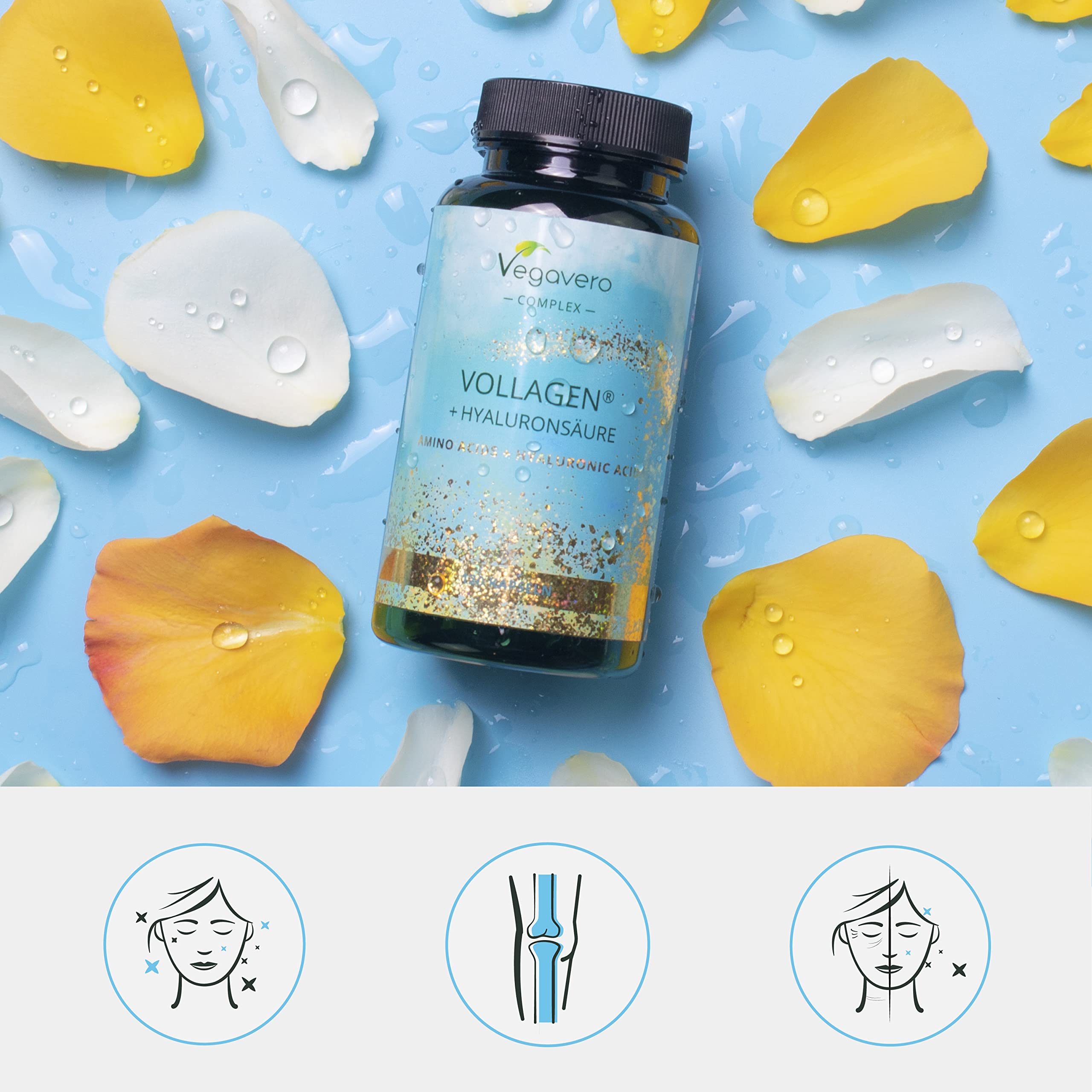 Vegavero Vegan Collagen Complex + Hyaluronic Acid | NO Additives | Vegan Collagen Powder Vollagen® Vegavero buy supplements canada