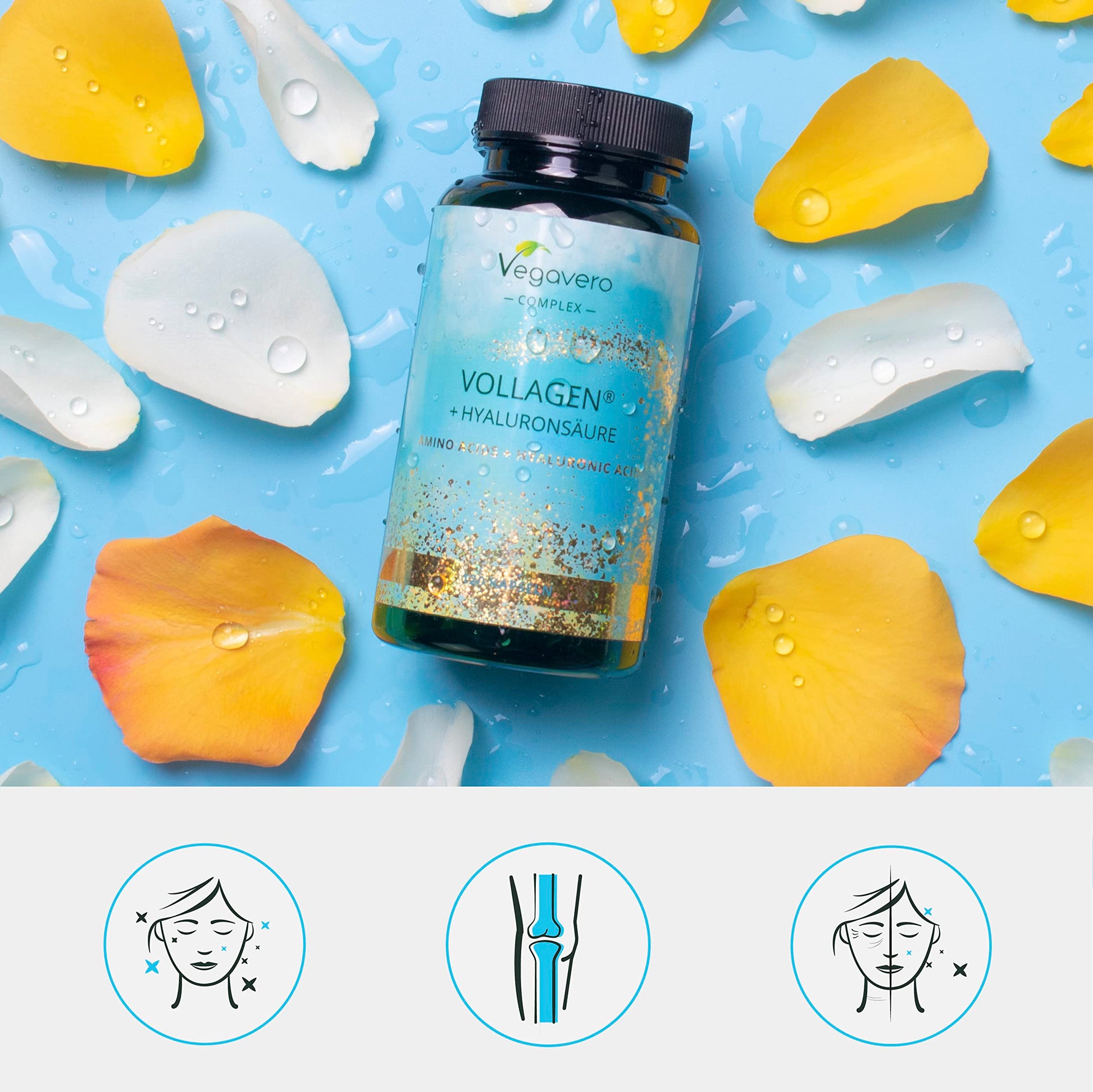 Vegavero Vegan Collagen Complex + Hyaluronic Acid | NO Additives | Vegan Collagen Powder Vollagen® Vegavero buy supplements canada
