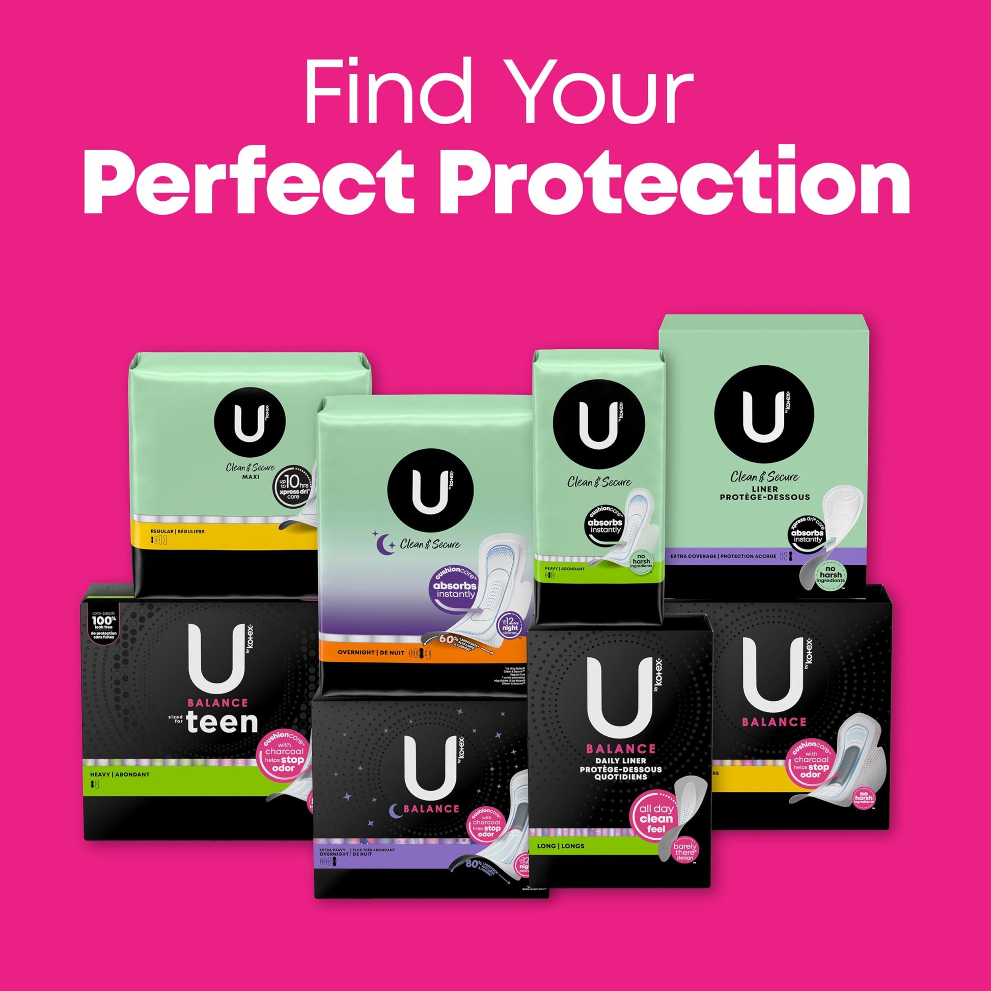U by Kotex Balance Ultra Thin Pads with Wings, Heavy Absorbency, 46 Count (Packaging May Vary) U by Kotex buy supplements canada