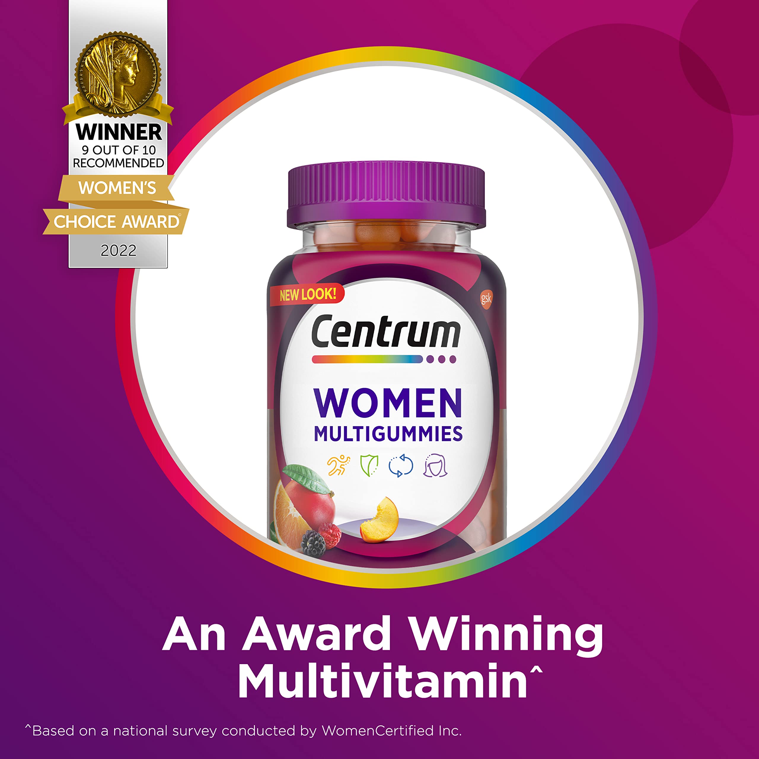 Centrum MultiGummies Gummy Multivitamin for Women, Multivitamin/Multimineral Supplement with Vitamin D3, B and Antioxidants Centrum buy supplements canada