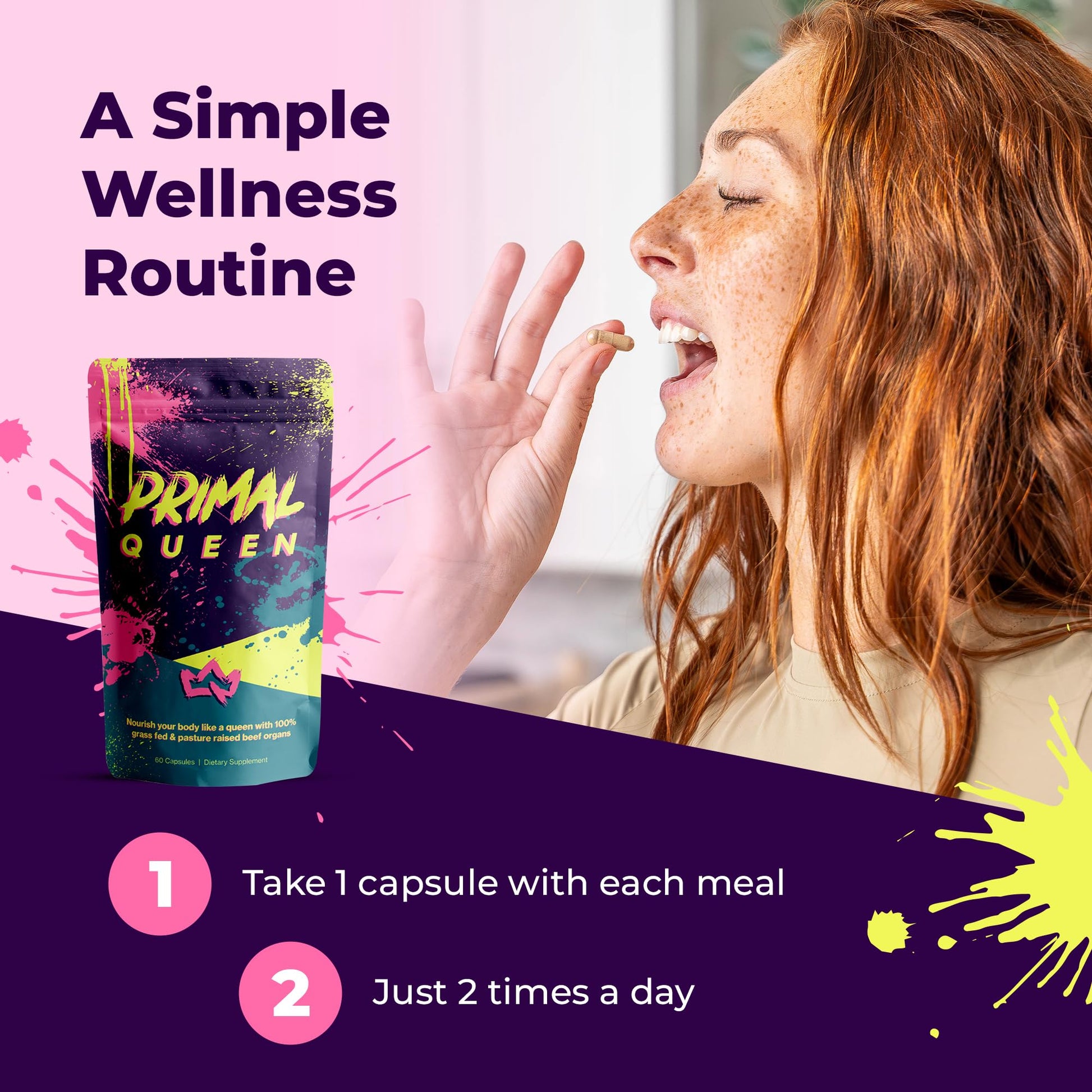 Primal Queen Female-Optimized Beef Organ Superfood Supplement (Beef Liver, Kidney, Heart, & 3 More) - 100% Grass Fed, Pasture Raised - 3rd Party & Clinically Tested Primal Queen buy supplements canada