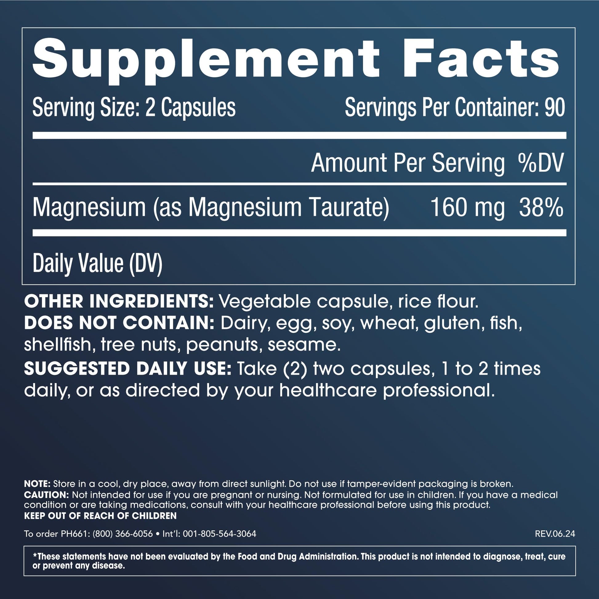 ProHealth Pure Magnesium Taurate, 160mg per Serving | Optimal Bioavailability Supplement for Healthy Aging | Supports Brain, Heart, and Muscle Health | Third-Party Tested for Quality | 180 Capsules ProHealth buy supplements canada