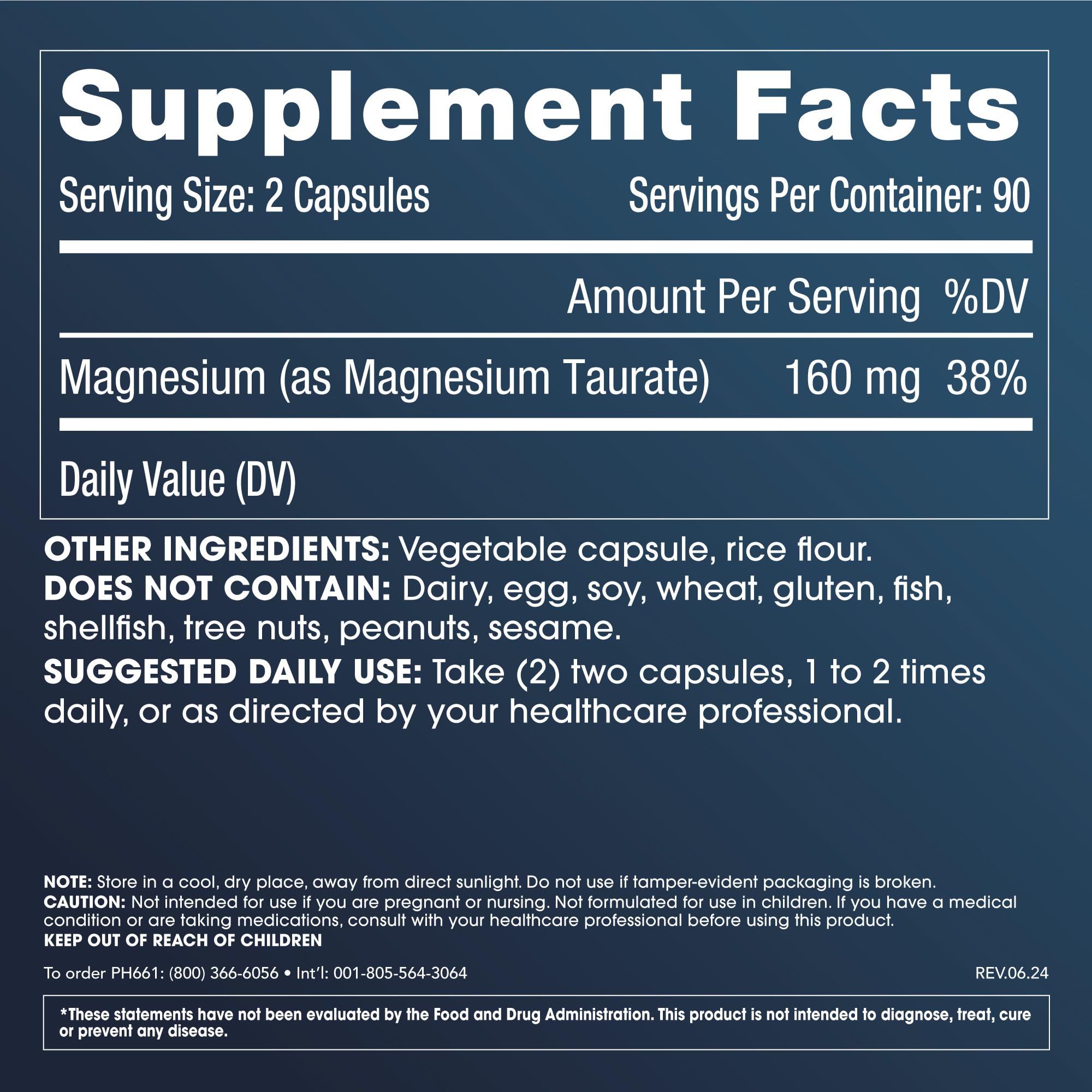 ProHealth Pure Magnesium Taurate, 160mg per Serving | Optimal Bioavailability Supplement for Healthy Aging | Supports Brain, Heart, and Muscle Health | Third-Party Tested for Quality | 180 Capsules ProHealth buy supplements canada