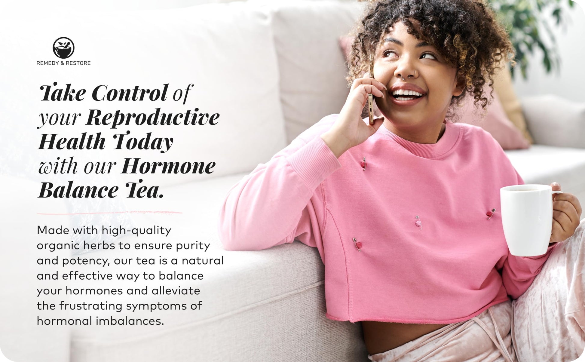 Remedy & Restore Herbal Tea for Hormone Balance - Natural Menstrual Cycle Support, Spearmint Flavor, Loose Leaves, 1 Count Remedy & Restore buy supplements canada