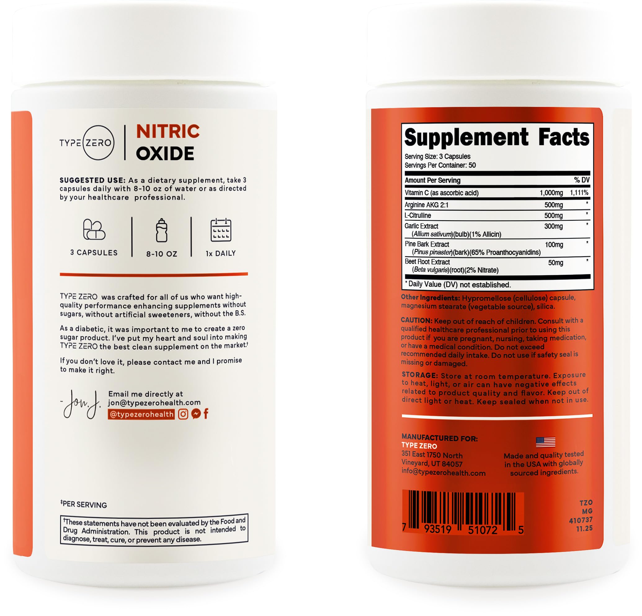 Type Zero Nitric Oxide 6X Booster, 150 Veggie Capsules - Natural Supplement - Beetroot, Arginine AKG, Citrulline, Pine Bark, Garlic & VIT C | Nitrous Oxide Type Zero buy supplements canada