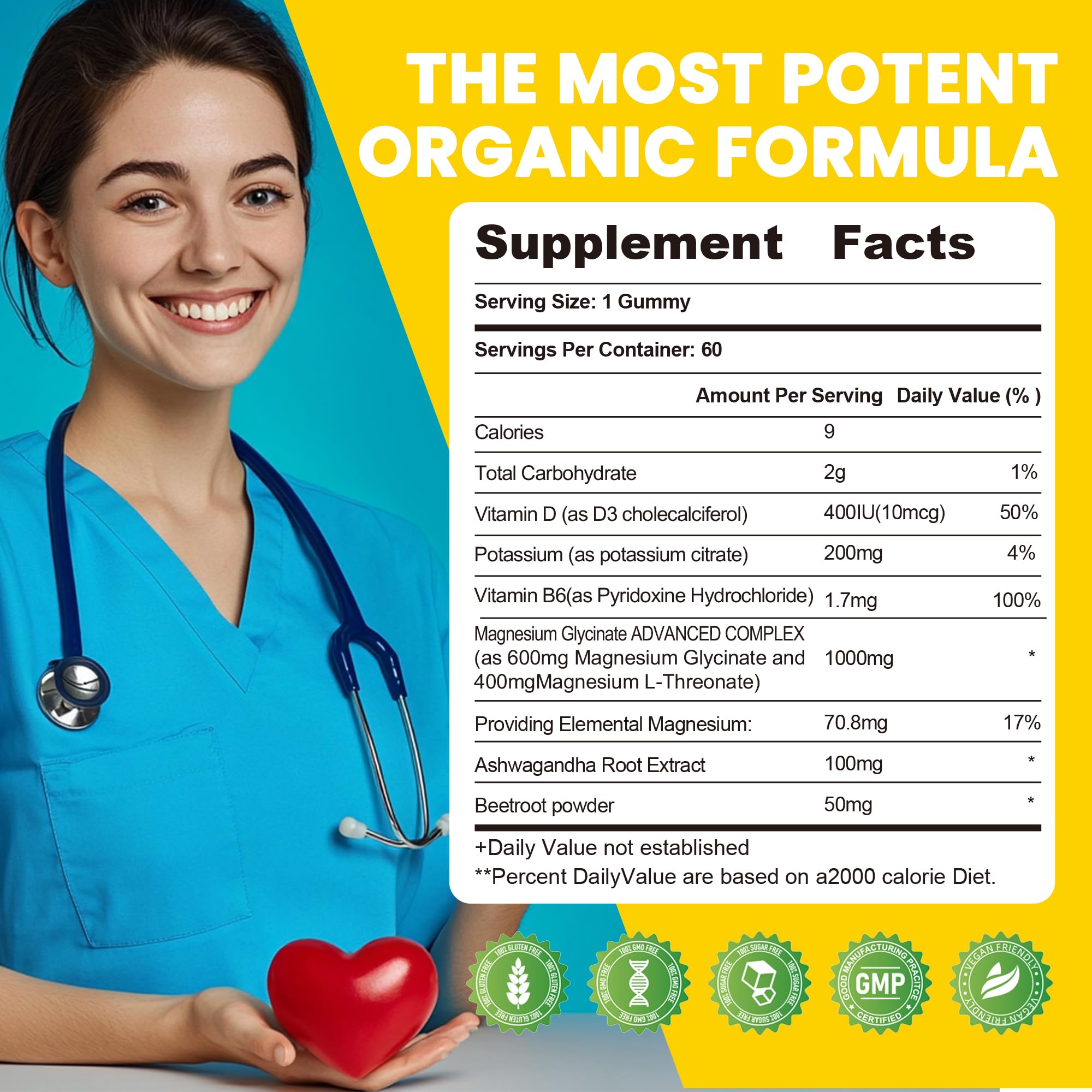 Potassium Magnesium Gummies,High Absorption Magnesium Glycinate,B6,D3,Potassium Citrate for Leg Cramps,Muscle,Electroyte for Adults Kids,Sugar-Free, 60 Gummies (Pineapple) Wekannufod buy supplements canada