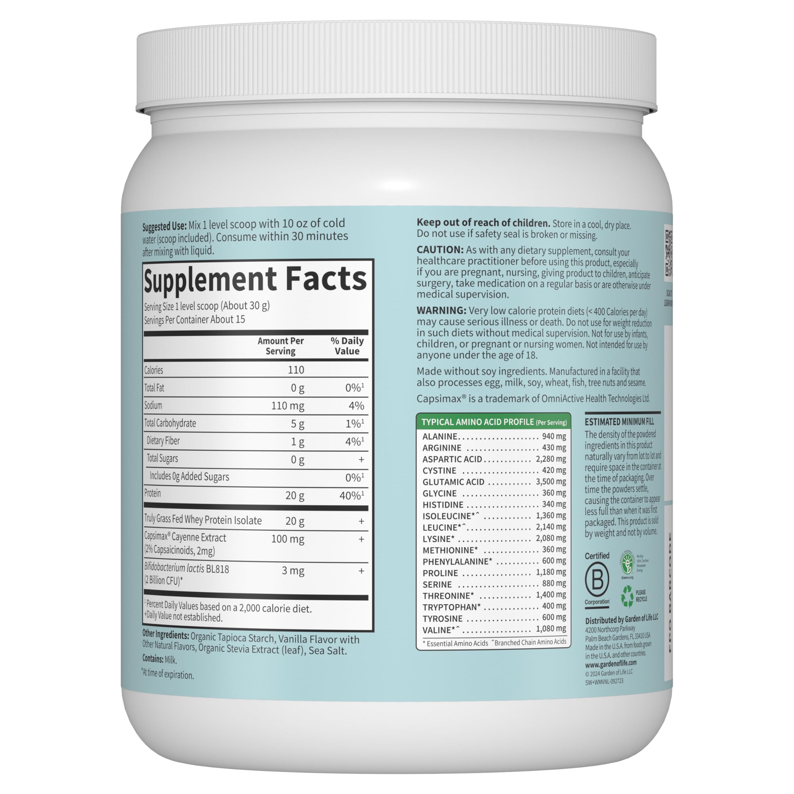 Garden of Life Sport Whey Plus Weight Management with Amino Energy - 20g of Grass Garden of Life buy supplements canada