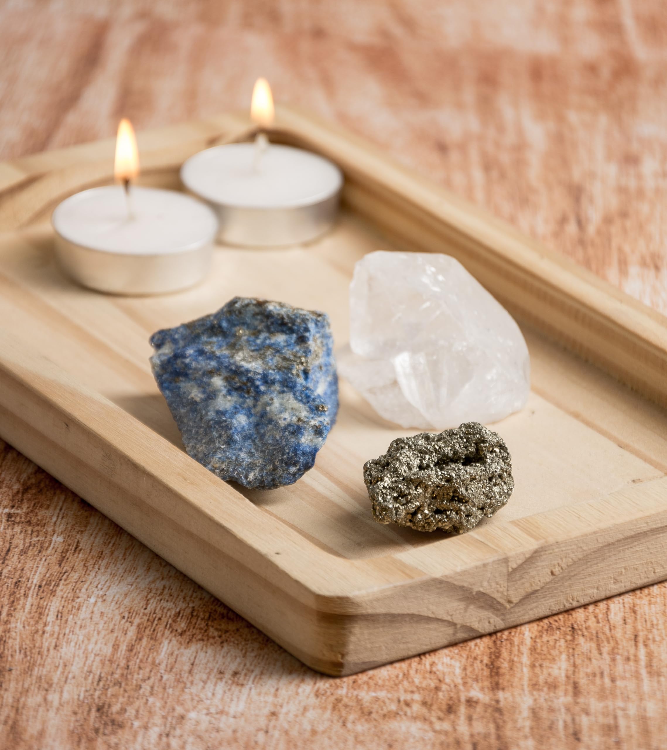 5PCS SAMSARI Abundance XL Crystals Healing Set - (Pyrite, Lapis Lazuli, Clear Quartz), 1 Palo Santo Stick SAMSARI buy supplements canada