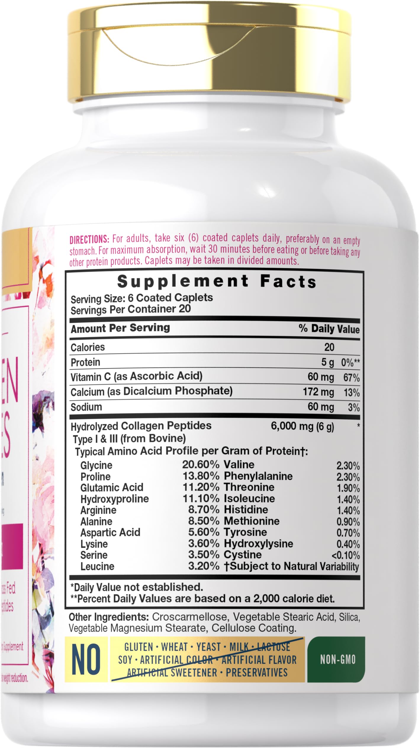 Carlyle Collagen with Vitamin C | 6000mg | 120 Caplets | Multi Collagen Peptide Pills Carlyle buy supplements canada