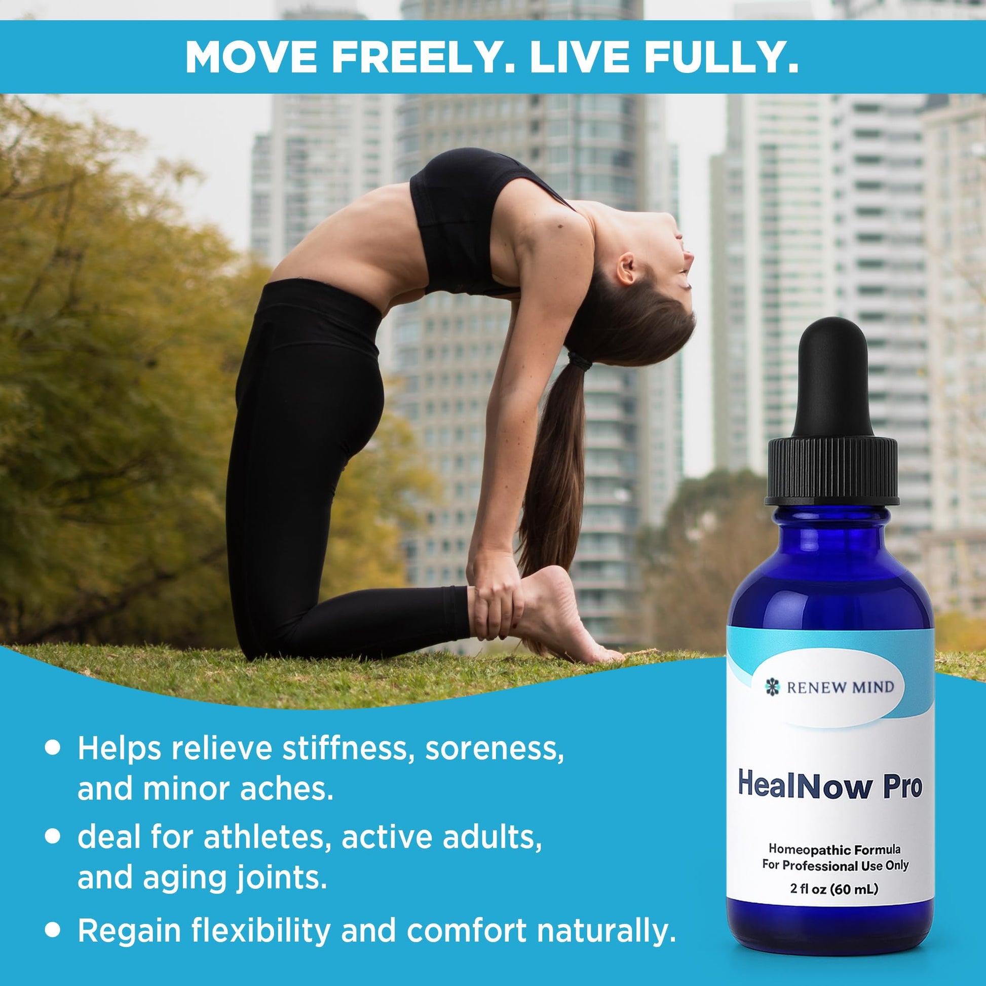 RENEW MIND HealNow Pro Homeopathic Support for Joint Pain, Muscle Aches, Arthritis Pain, and Muscle or Joint Stiffness Professional Grade Formula Promotes Comfort, Mobility & Energy - 2 fl oz RENEW MIND buy supplements canada