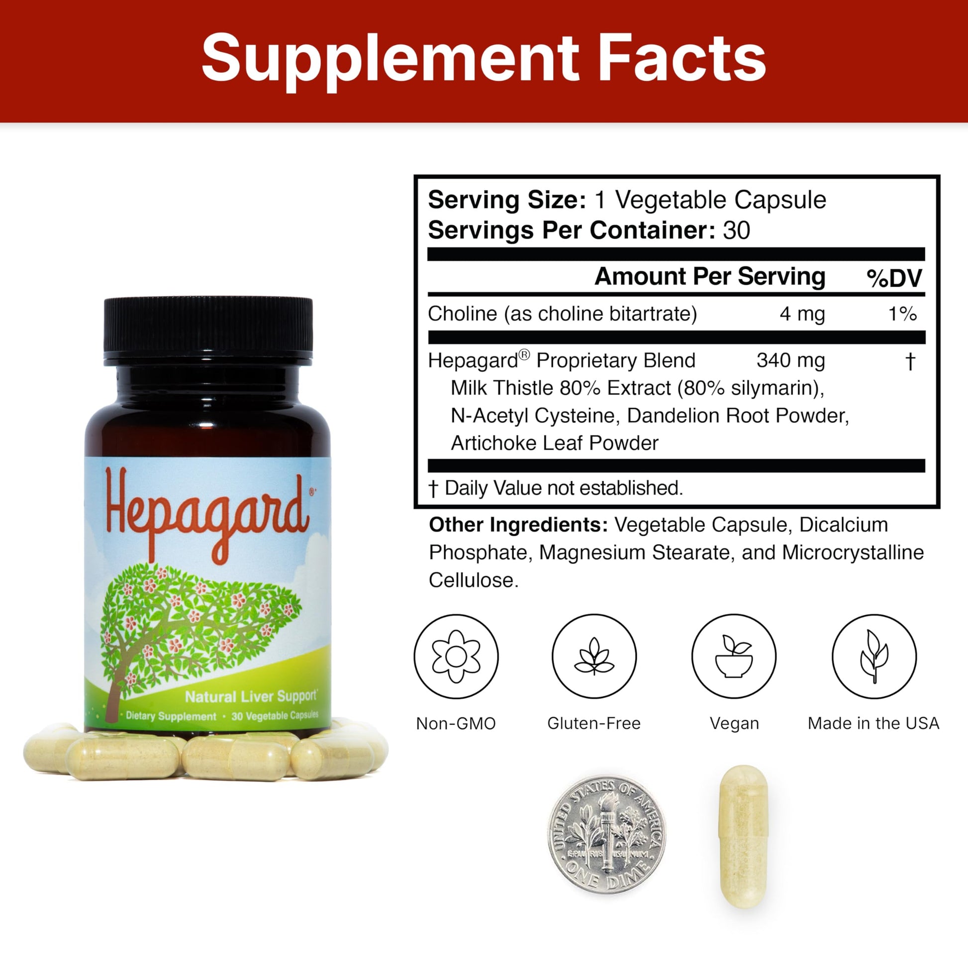 Hepagard - Natural Liver Support Supplement with N-Acetyl Cysteine (NAC) - Non-GMO, Vegan, Gluten-Free Hepagard buy supplements canada