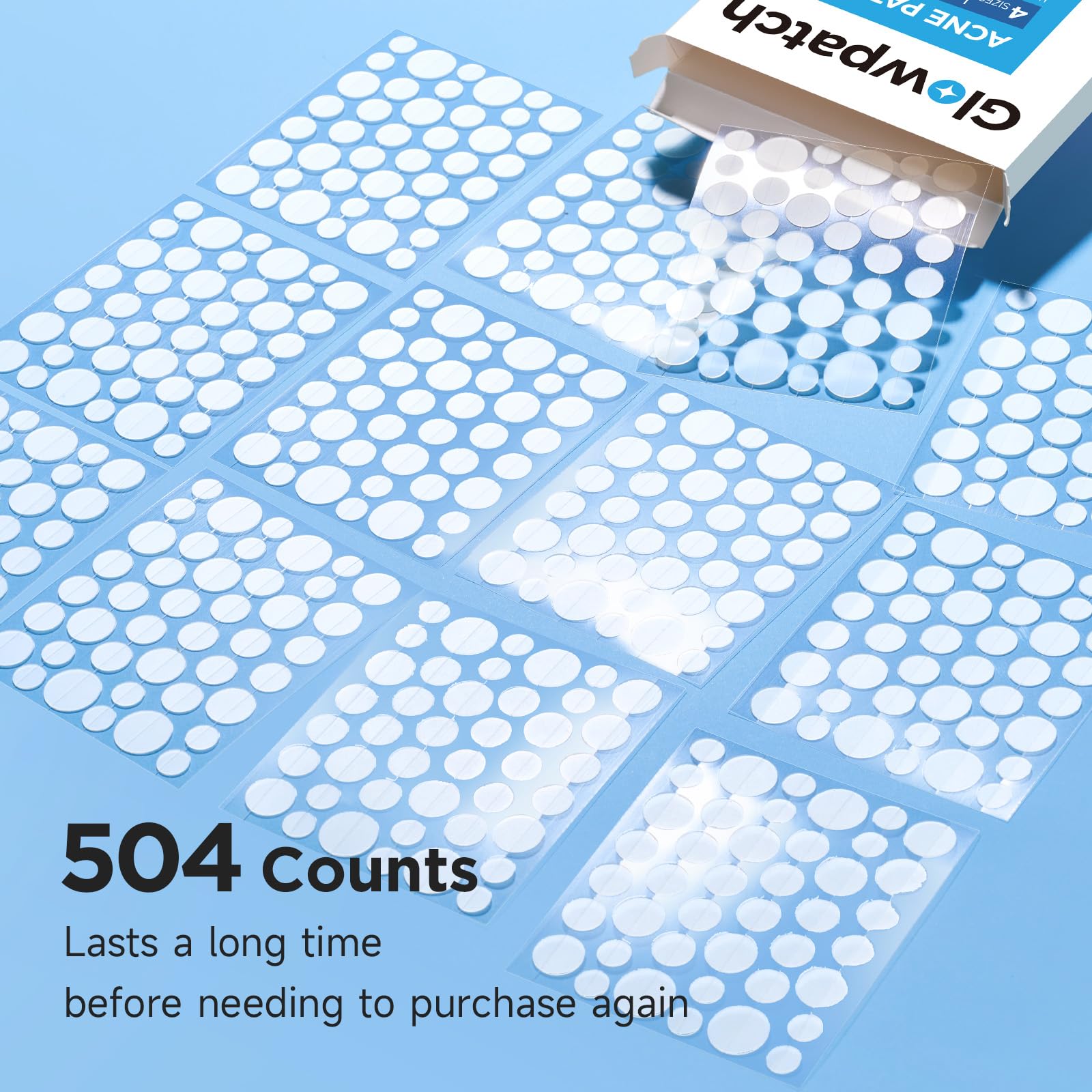 Glowpatch Pimple Patches for Face (504 Count), FSA Eligible Acne Patch Bulk, Zit Stickers 4 Sizes, Hydrocolloid Spot Stickers Glowpatch buy supplements canada