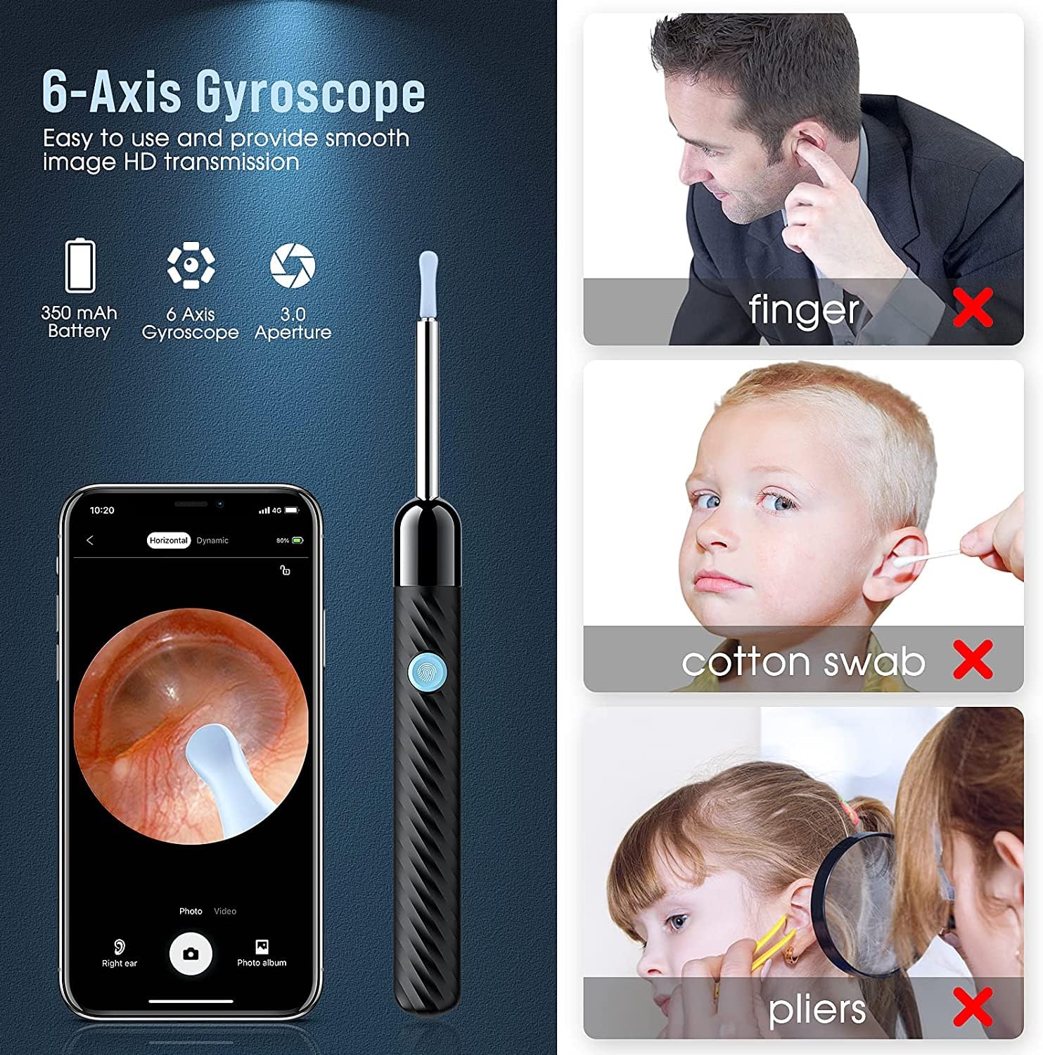 Ear Wax Removal - Earwax Remover Tool with 8 Pcs Ear Set - (Grey) LEIPUT buy supplements canada