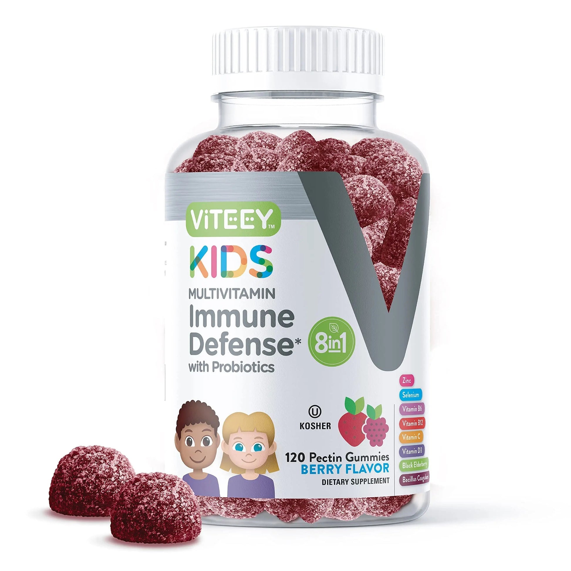 Viteey Kids Multivitamin Gummies with Probiotics - 8-1 Kids Vitamins for Immune Health Support with Vitamin C, D3, B12, B6 Viteey buy supplements canada