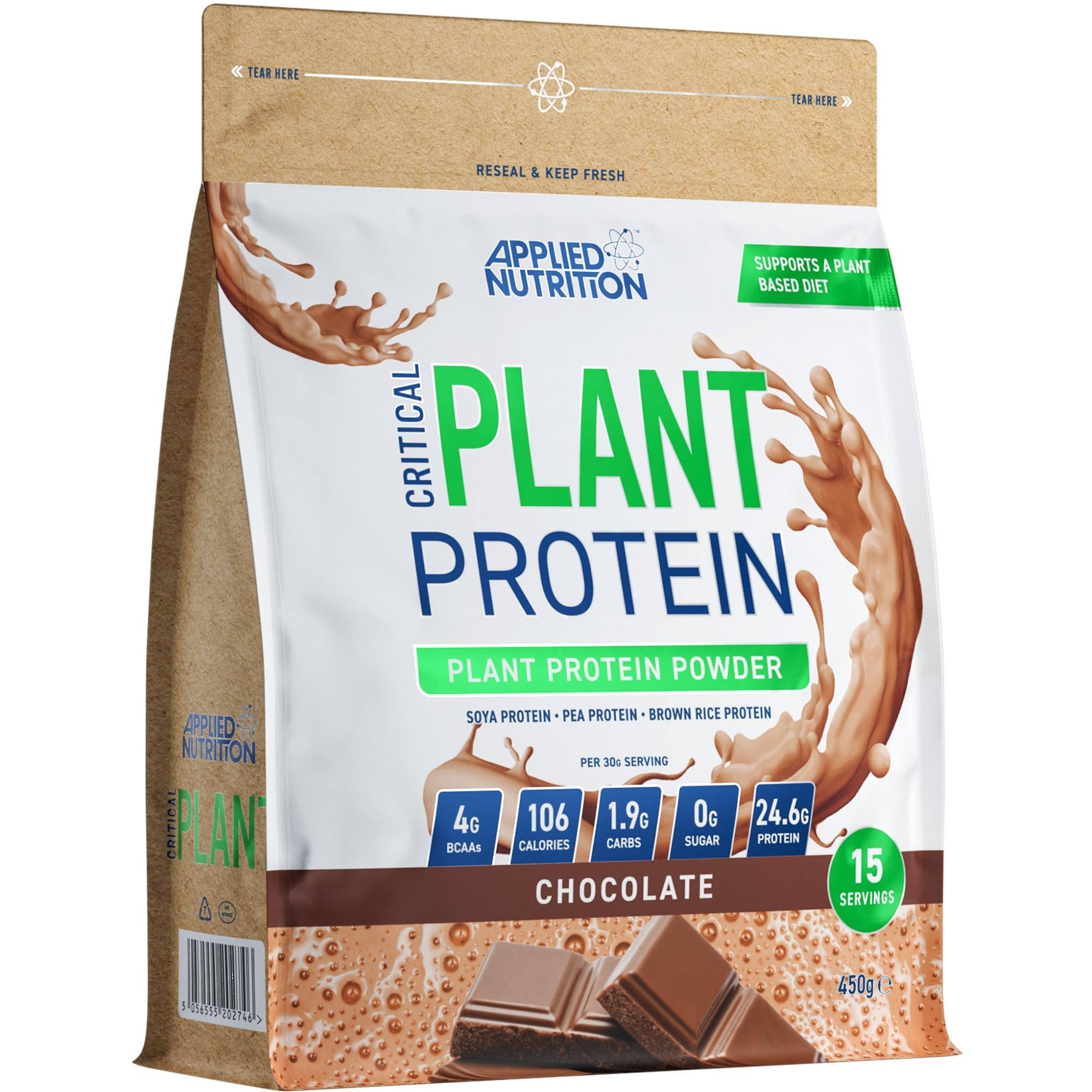 Applied Nutrition Plant Protein Powder – Critical Plant Vegan Protein Shake with SOYA, Pea, Brown Rice Proteins Applied Nutrition buy supplements canada