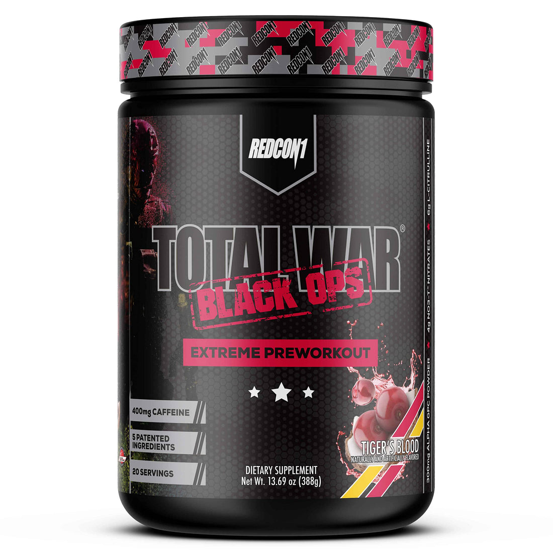 REDCON1 Total War Black Ops Extreme Preworkout Powder, Tigers Blood, High Stimulant REDCON1 buy supplements canada