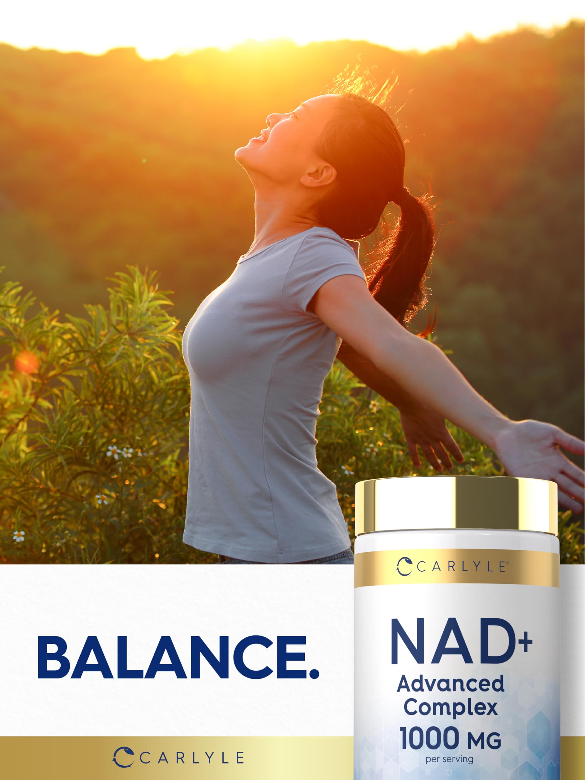 Carlyle NAD+ Supplement 1000 mg | 60 Capsules | with Resveratrol and Collagen | Advanced Complex for Women and Men | Non-GMO & Gluten Free Carlyle buy supplements canada