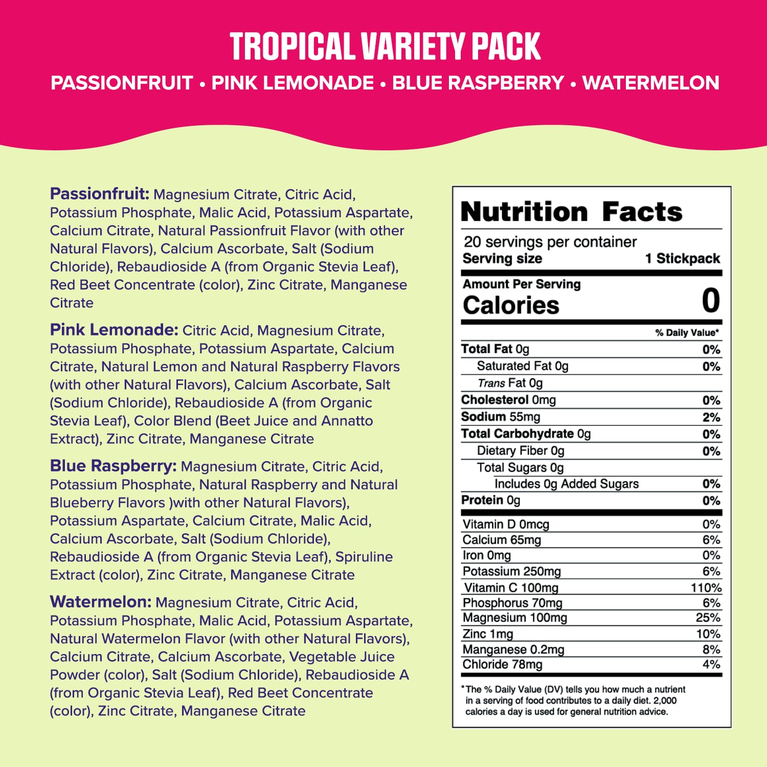 Ultima Replenisher Daily Electrolyte Drink Mix – Tropical Variety, 20 Stickpacks – Hydration Ultima Replenisher buy supplements canada