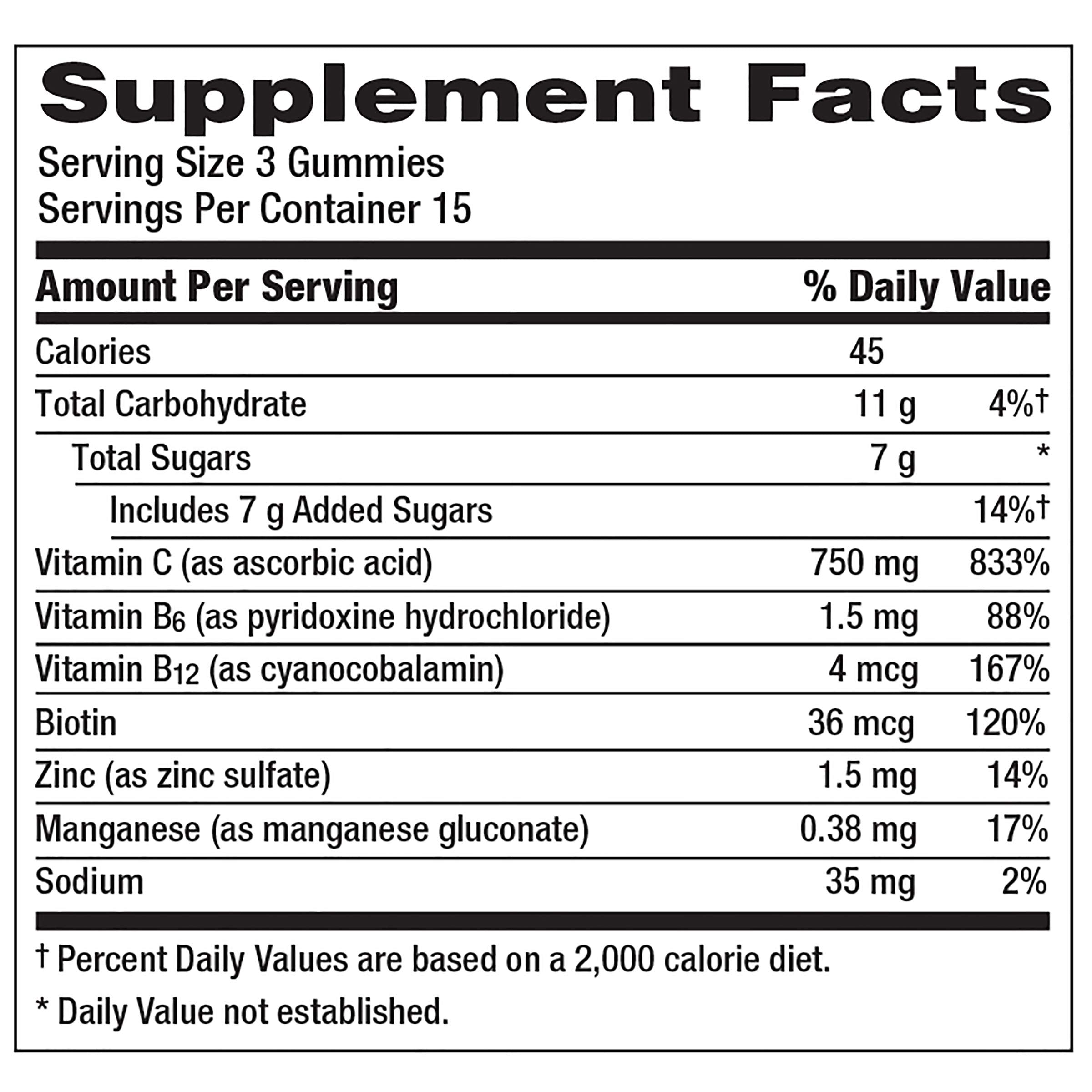 Emergen-C 750mg Vitamin C Gummies for Adults, Immunity Gummies with B Vitamins Emergen-C buy supplements canada