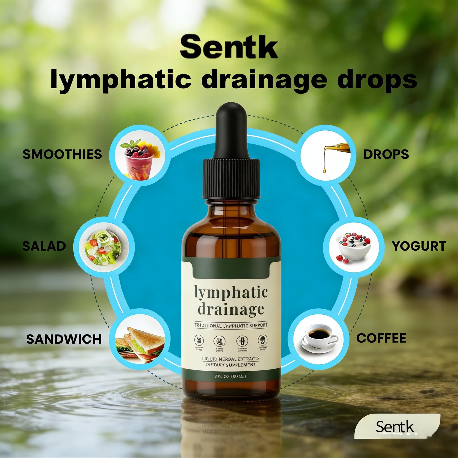 Sentk Organic Lymphatic Drainage Drops, Liposomal Herbal Blend – Supports Lymph System, Reduces Swelling, Boosts Immunity & Vitality, Enhance Clarity, Portable Dropper Design, 2 fl oz (2 Pack) Sentk buy supplements canada