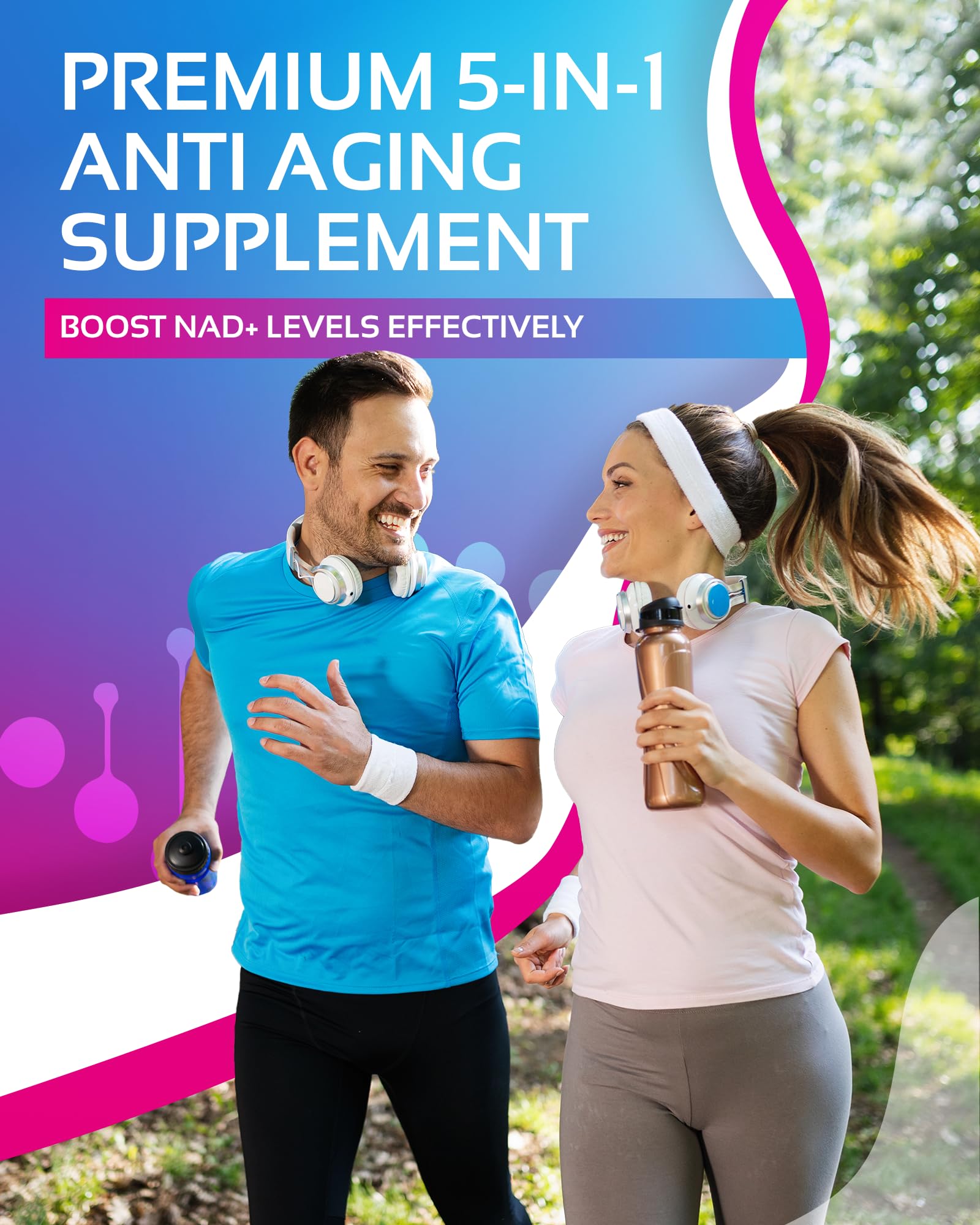 NR + Resveratrol Supplement - Increase NAD, DNA & Cellular Health, Longevity, Vitality. 5-in-1 Anti Aging Formula w/ Nicotinamide Riboside, Trans Resveratrol, Vitamin C, Grape Seed, Pine Bark CogniTune buy supplements canada