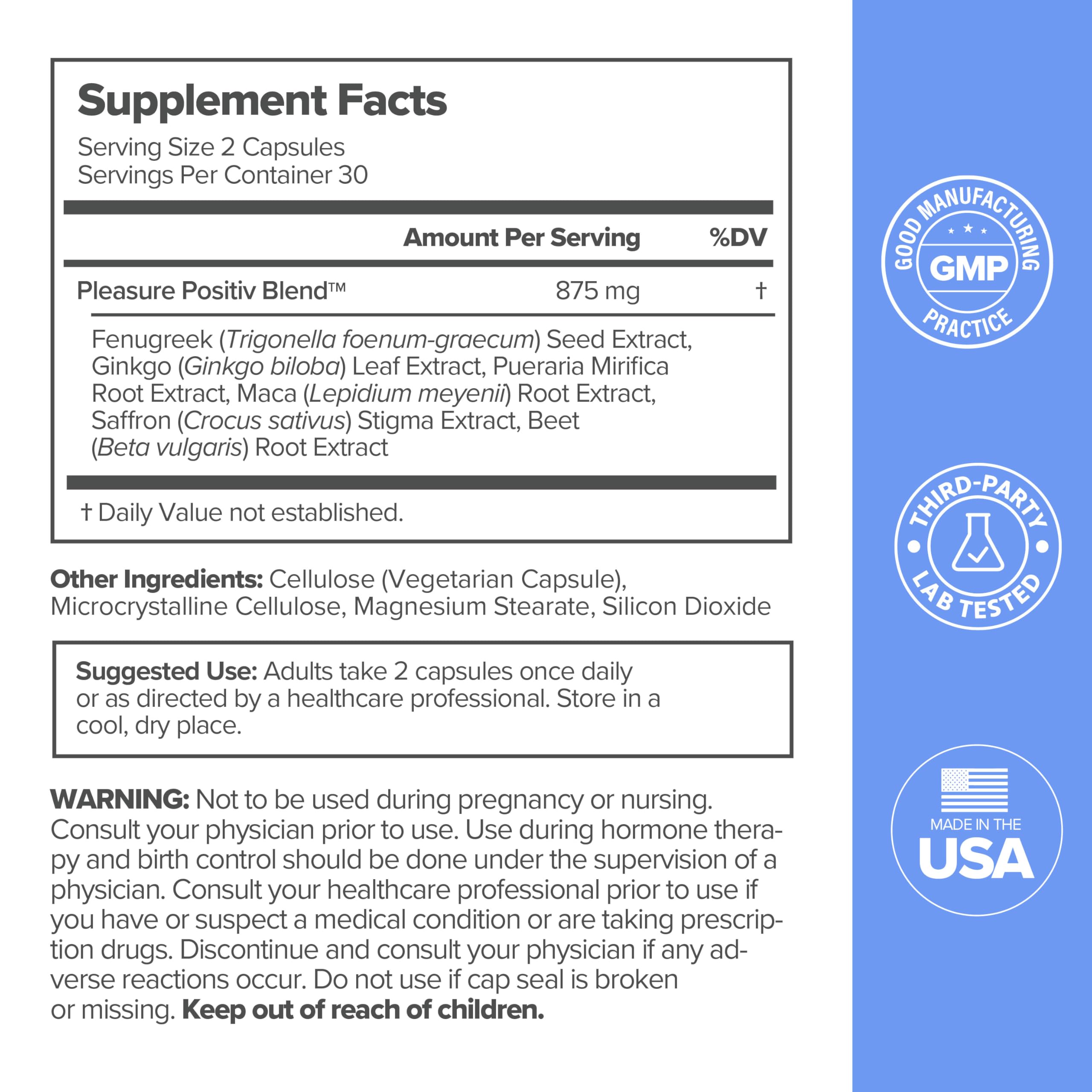 MENO Vaginal Moisture Support Capsules – OBGYN-Formulated to Support Healthy Vaginal Moisture, Mood & Relaxation – Hormone-Free Supplements with Maca Root & Fenugreek Seed Extract – 30 Servings O Positiv buy supplements canada