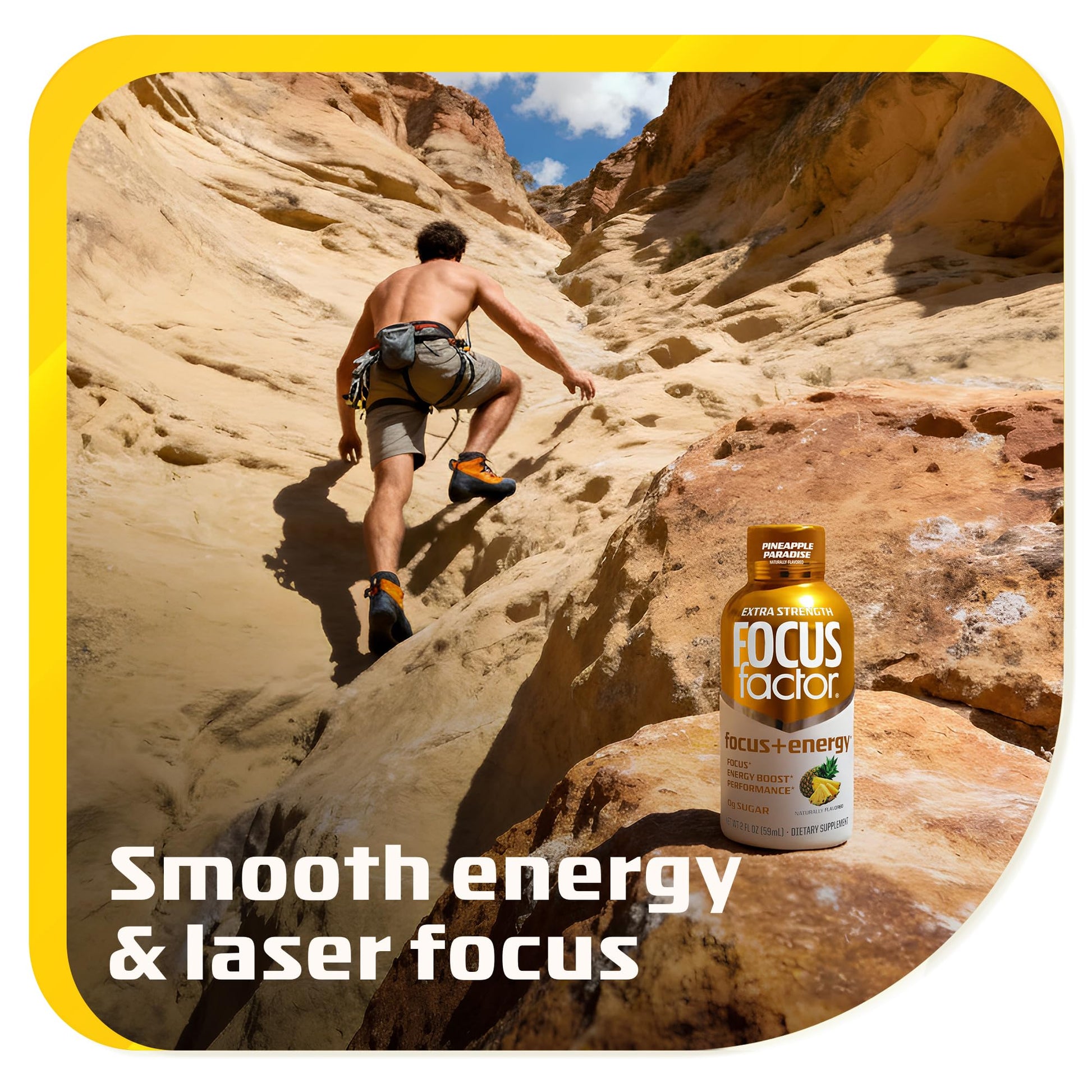 Focus Factor Extra Strength Focus + Energy Shots - 12 x 2oz Bottles (Pineapple Paradise Flavor) - Powered by Nootropics with Caffeine, L-Theanine, Ginkgo, Bacopa, L-Tyrosine, Alpha GPC Focus Factor buy supplements canada