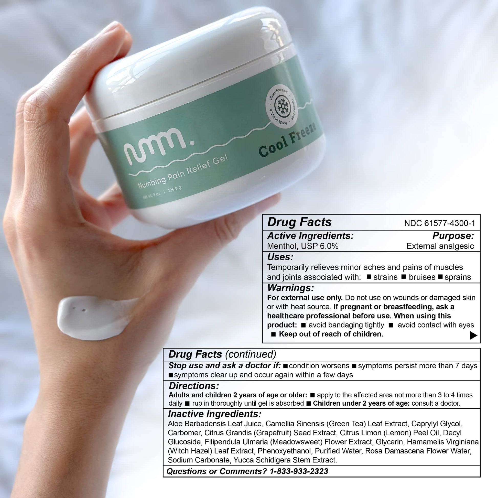 numm Cool Pain Relief Gel – Instant Cold Therapy for Joint & Muscle Pain, Strain & Soreness – Menthol Cream 8oz – Vegan, Alcohol-Free Cooling Relief for Post-Workout Recovery numm. buy supplements canada