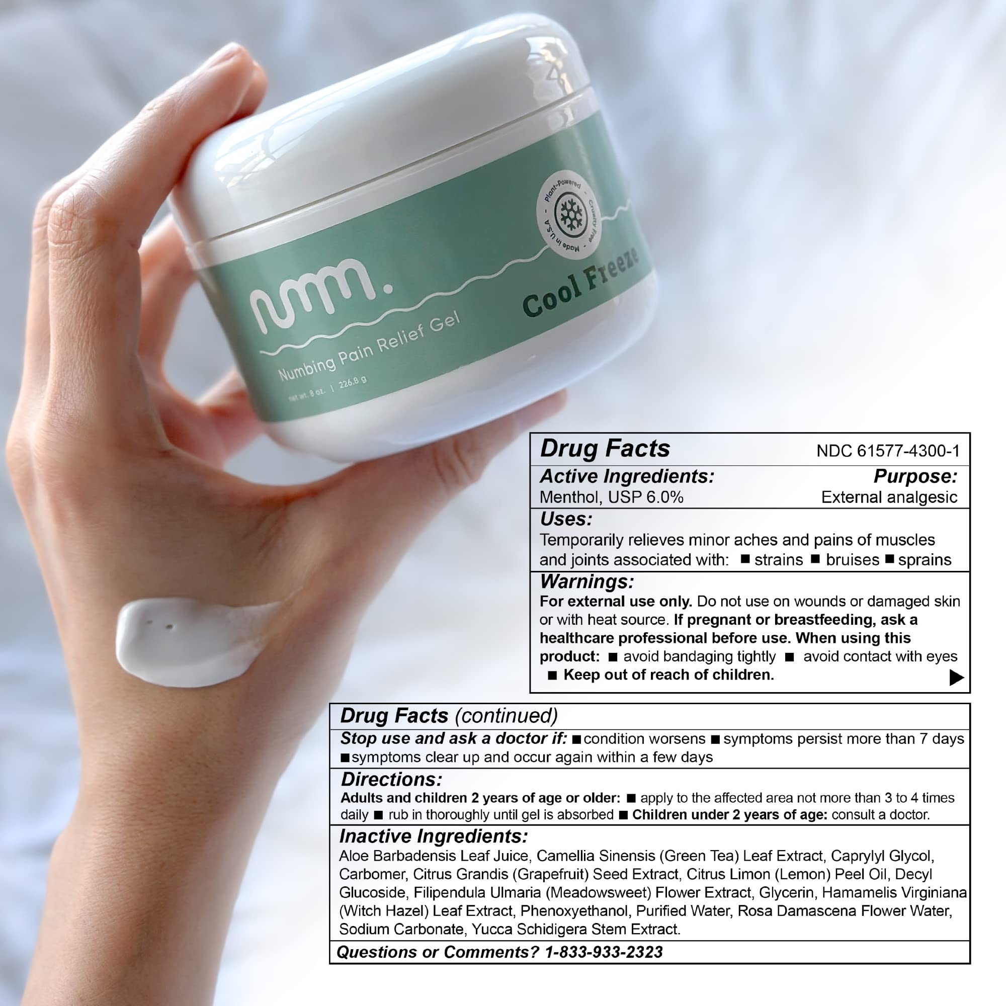 numm Cool Pain Relief Gel – Instant Cold Therapy for Joint & Muscle Pain, Strain & Soreness – Menthol Cream 8oz – Vegan, Alcohol-Free Cooling Relief for Post-Workout Recovery numm. buy supplements canada