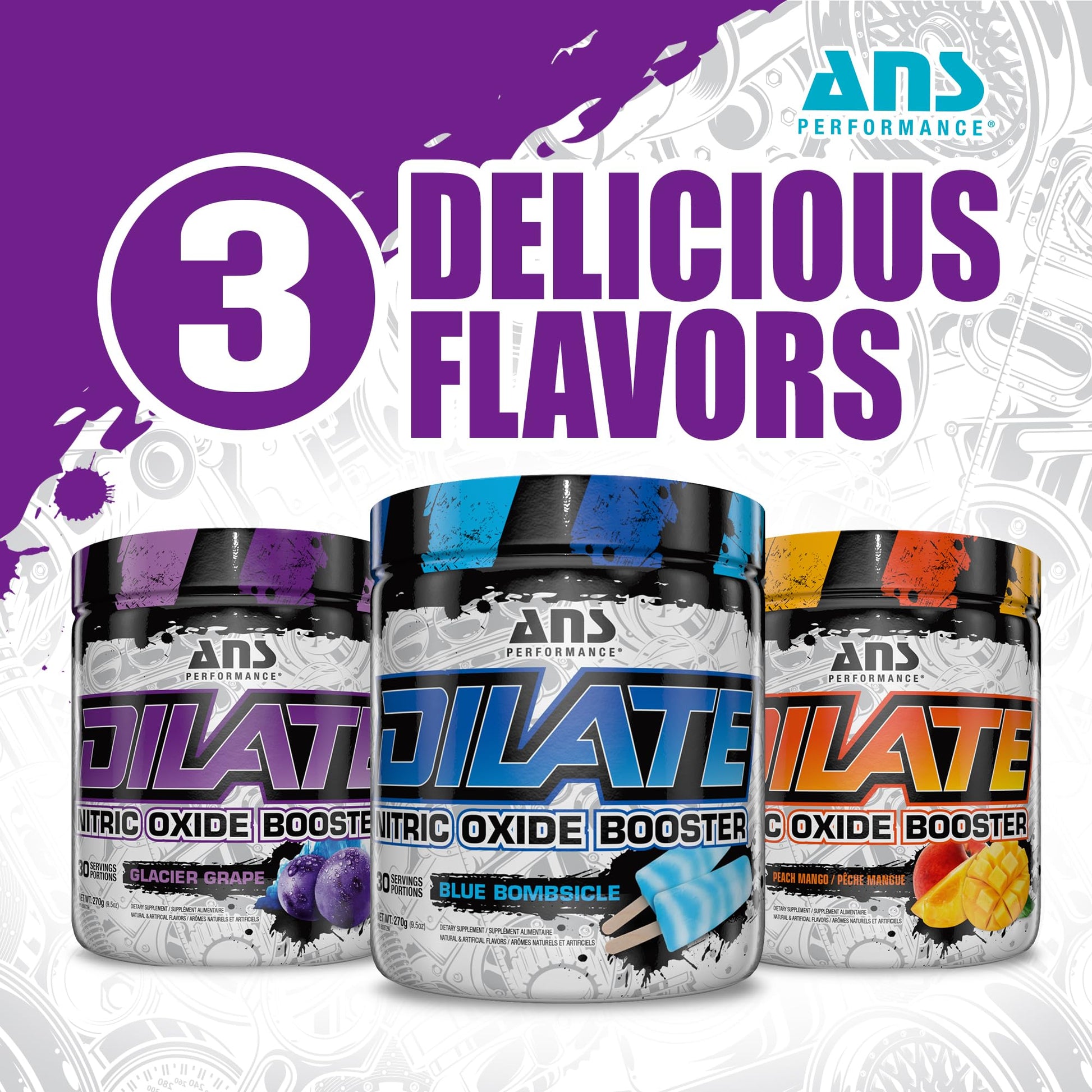 ANS Performance Dilate Pump PreWorkout Powder - Dietary Supplement - Maximizes ANS Performance buy supplements canada
